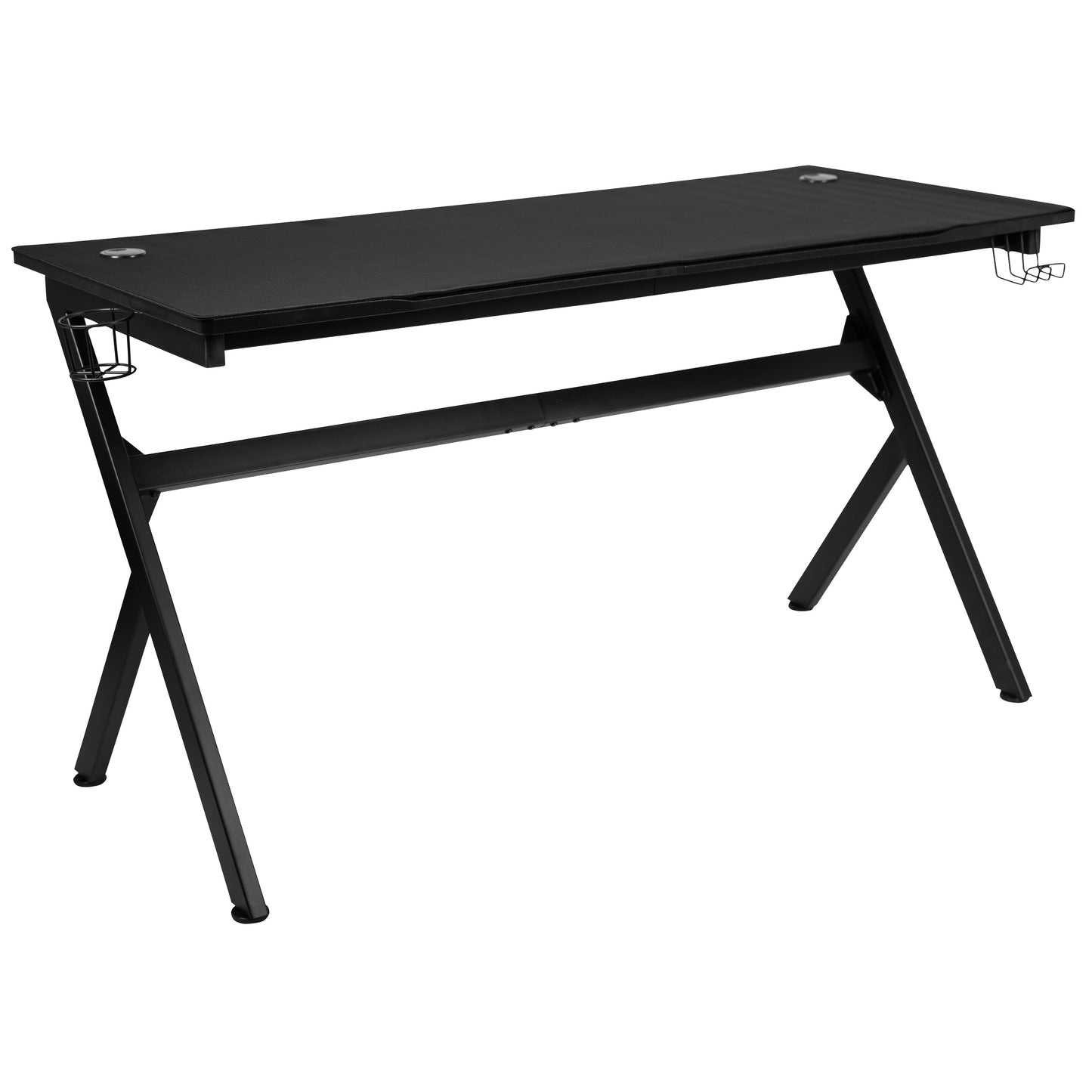 55" Black Computer Gaming Desk NAN-TG-D1904L-GG