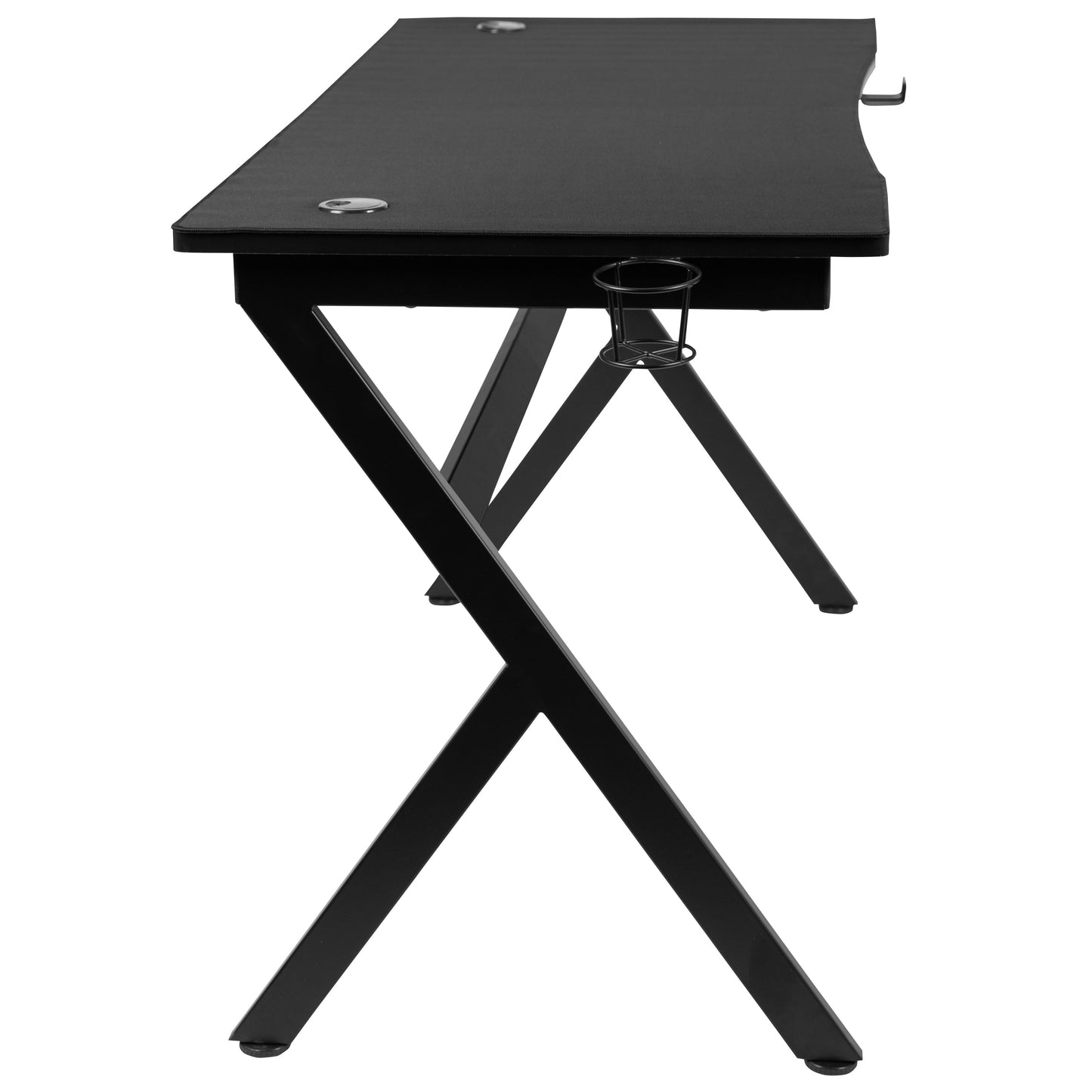 55" Black Computer Gaming Desk NAN-TG-D1904L-GG