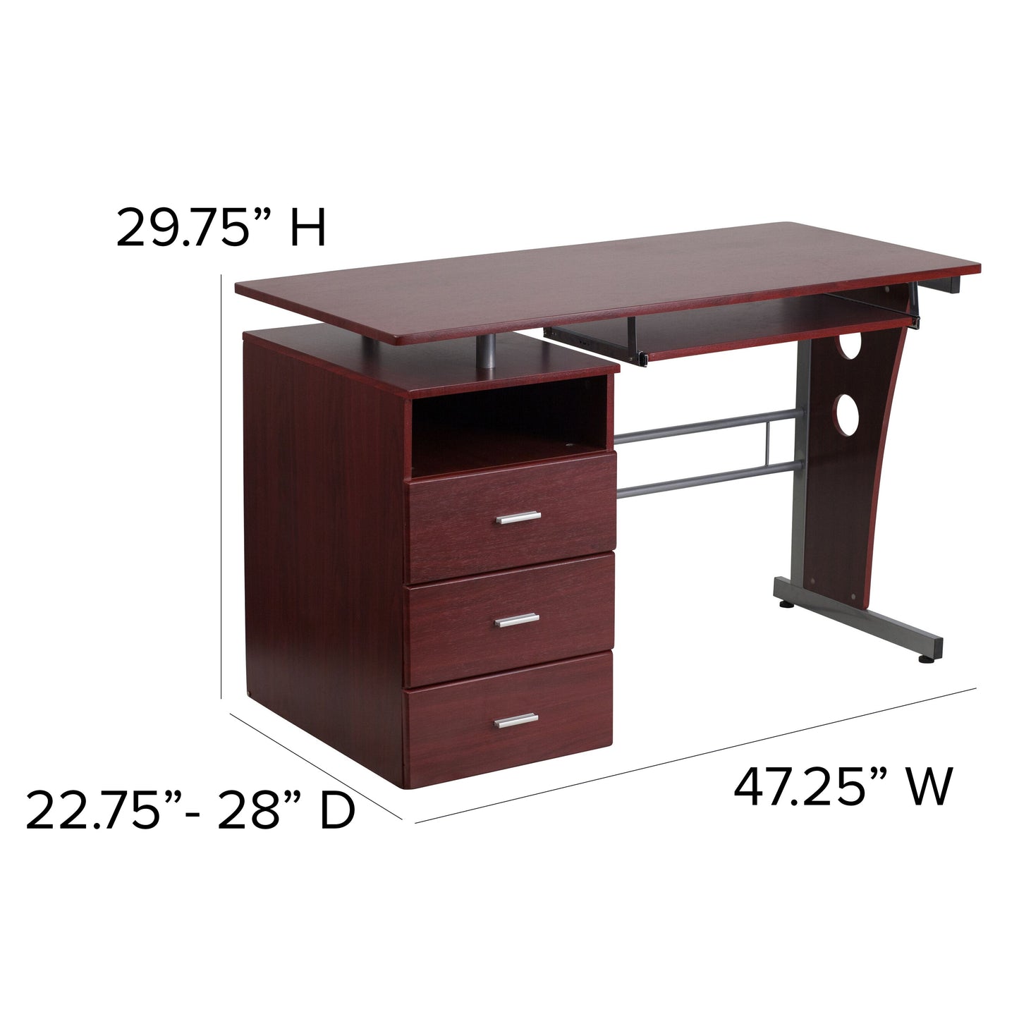 Mahogany Desk NAN-WK-008-GG