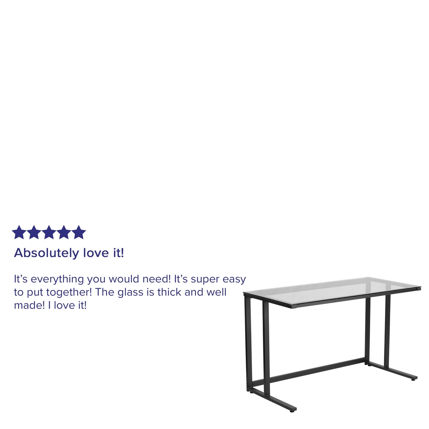 Glass Pedestal Desk NAN-WK-055-GG