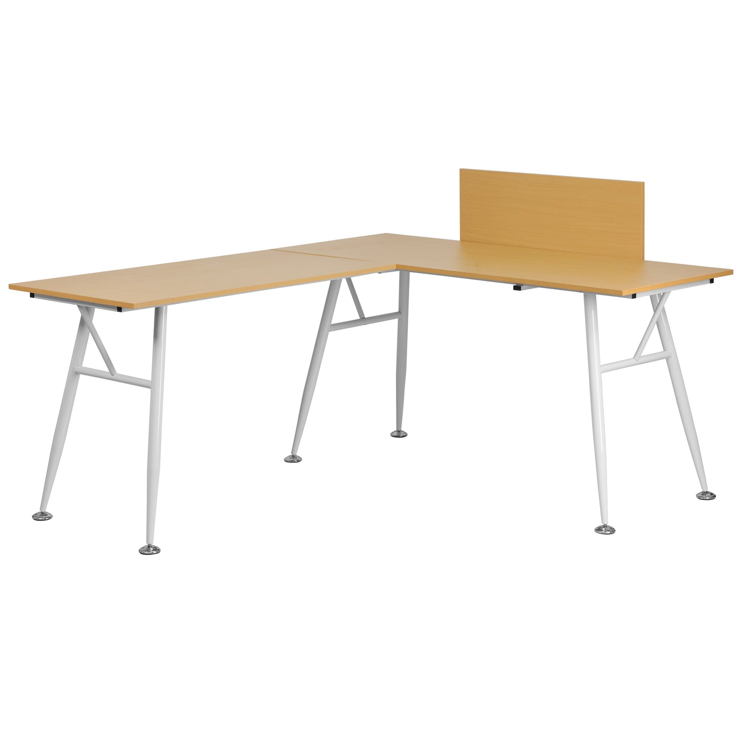 Beech L-Shape Corner Desk NAN-WK-110-GG