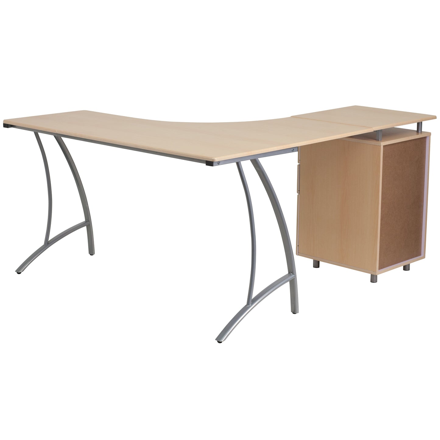 Beech L-Shape Corner Desk NAN-WK-113-GG