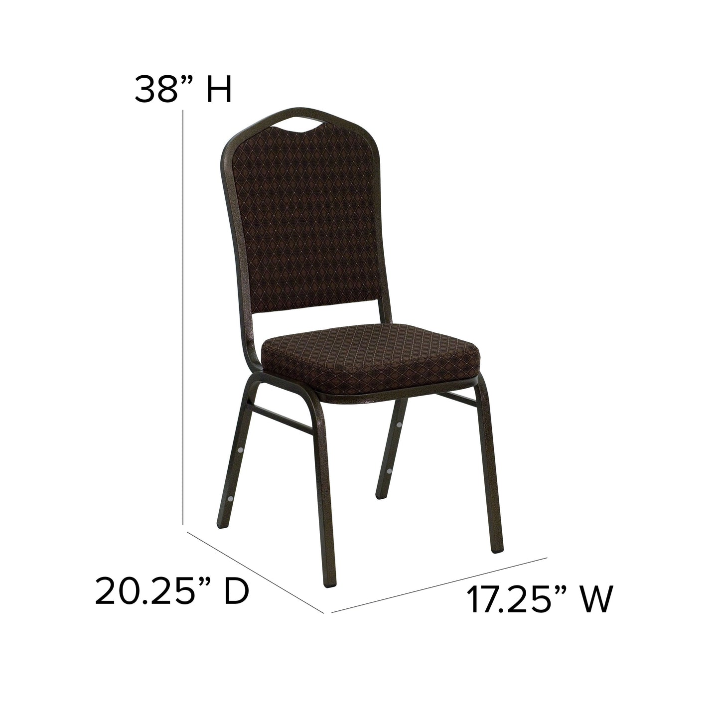 Brown Fabric Banquet Chair NG-C01-BROWN-GV-GG