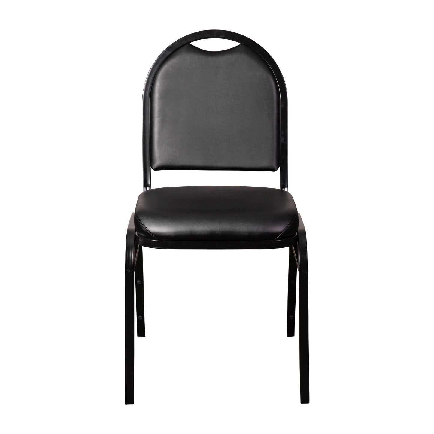 Black/Black Vinyl Stack Chair NG-ZG10006-BK-BK-GG