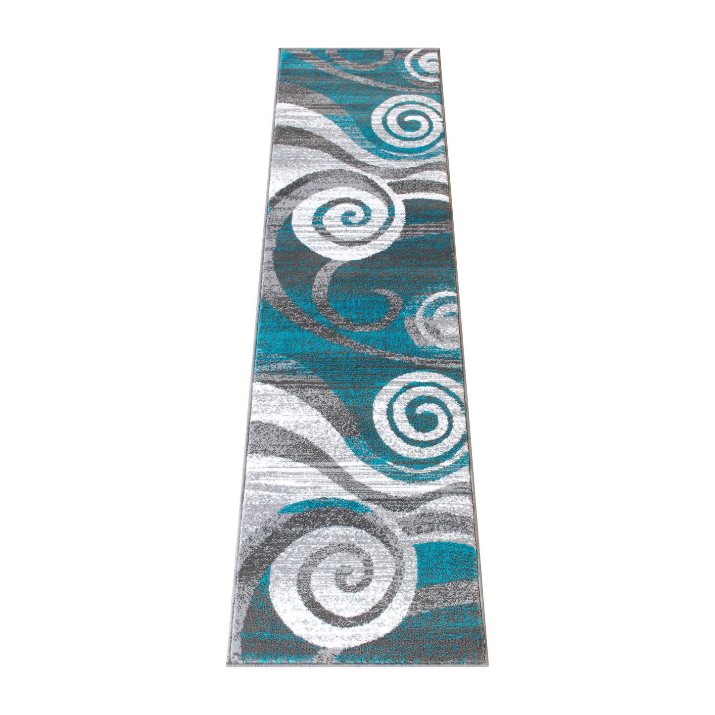 2x7 Turquoise Swirl Area Rug OKR-RG1103-27-TQ-GG