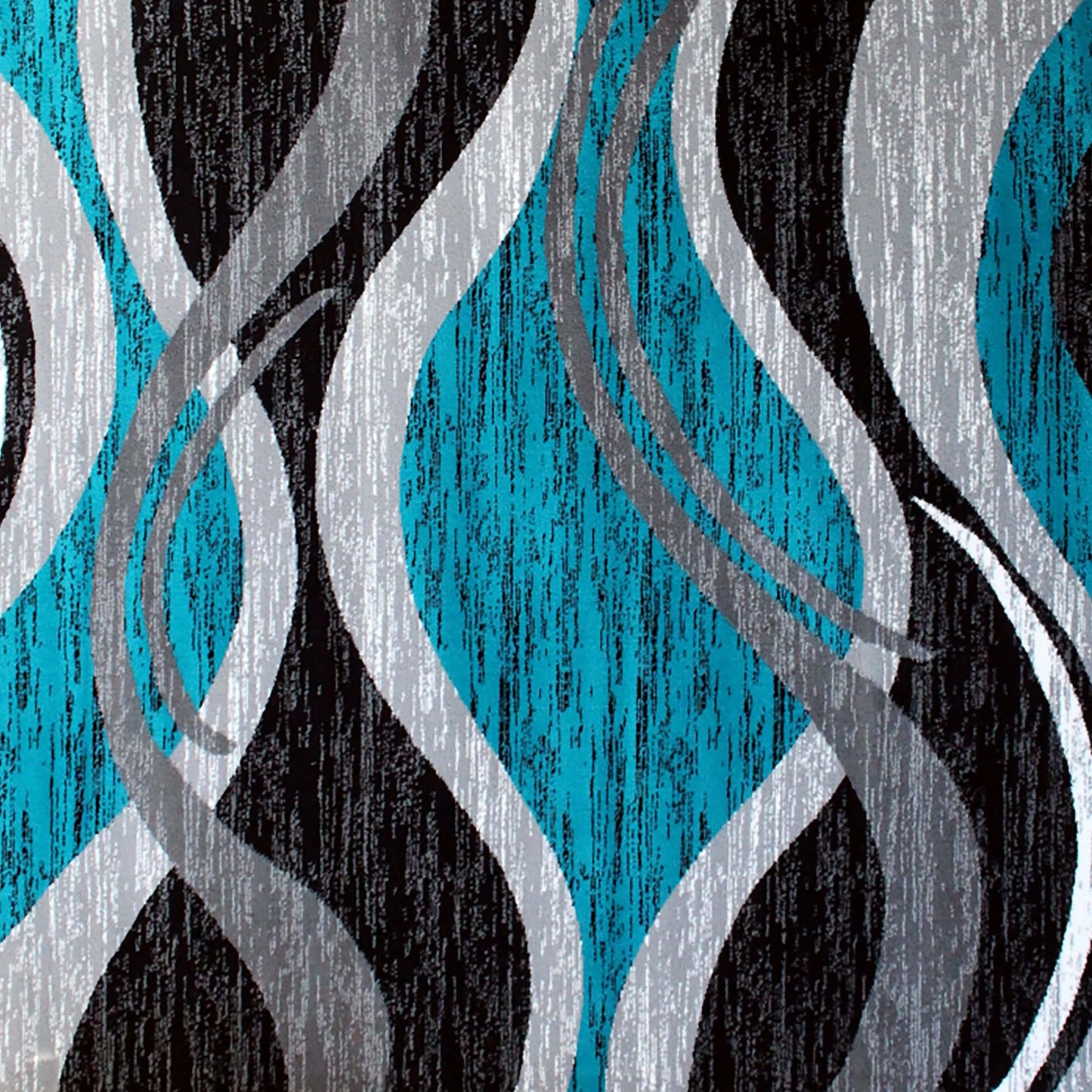 2x11 Turquoise Ripple Area Rug OKR-RG1109-211-TQ-GG