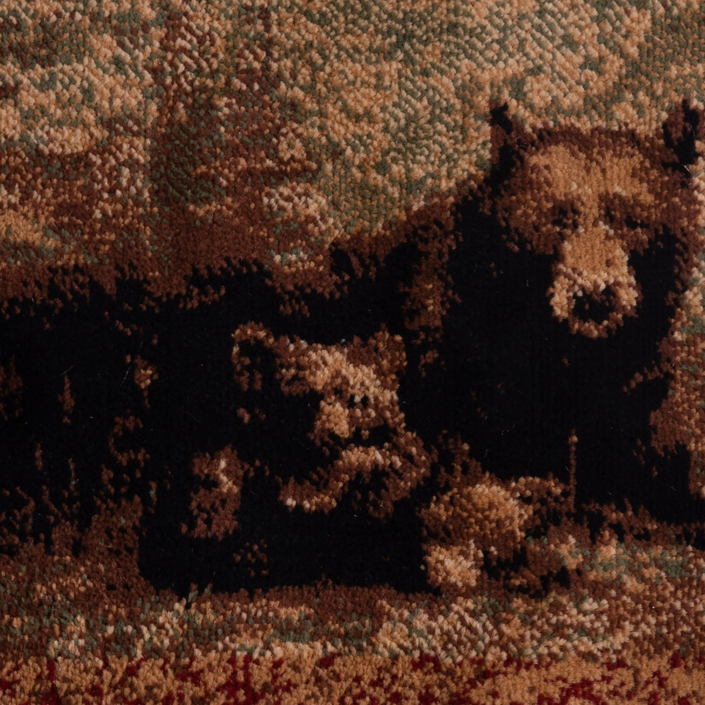 2x3 Brown Bear-Cubs Area Rug OKR-RG1114-23-BN-GG