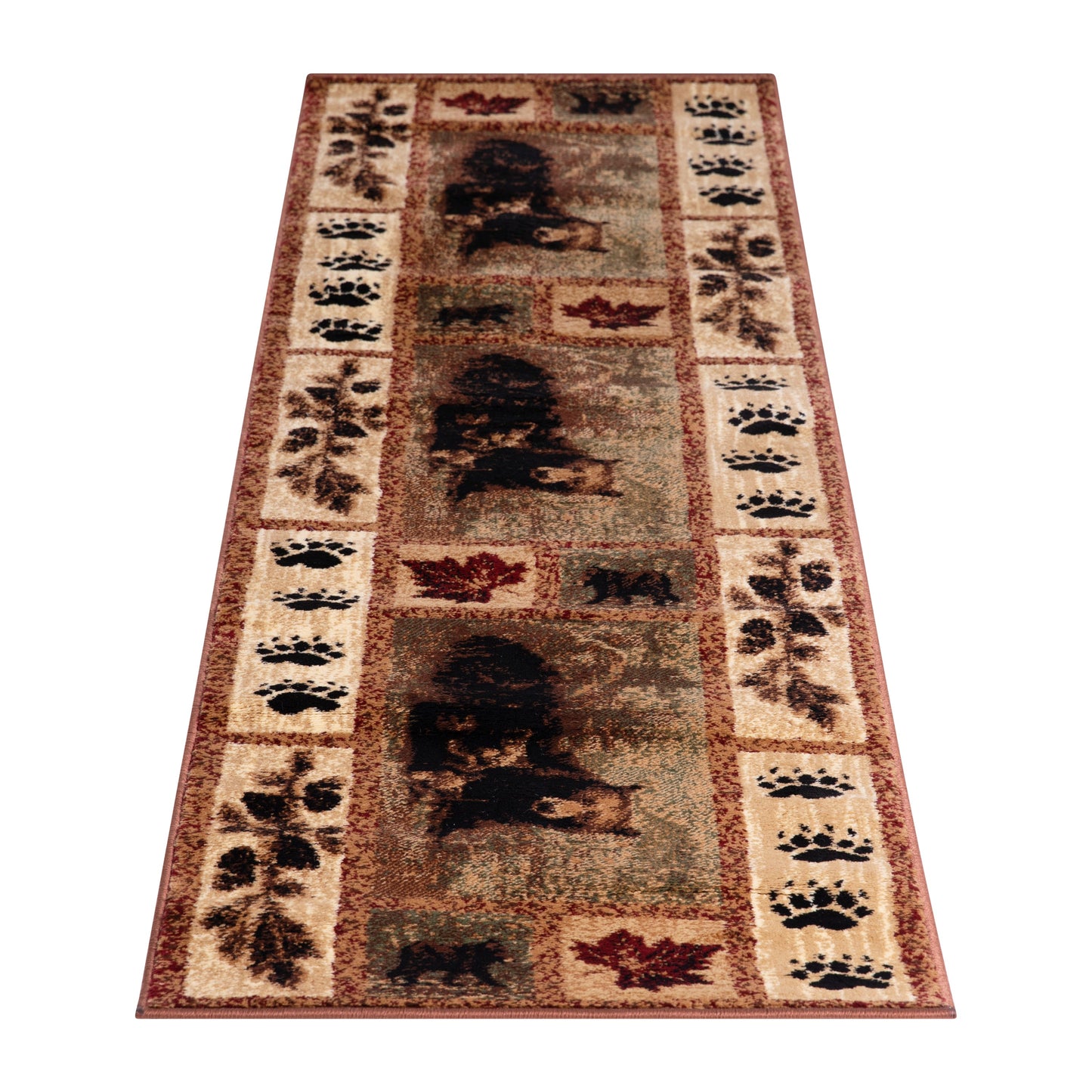 2x7 Brown Bear-Cubs Area Rug OKR-RG1114-27-BN-GG