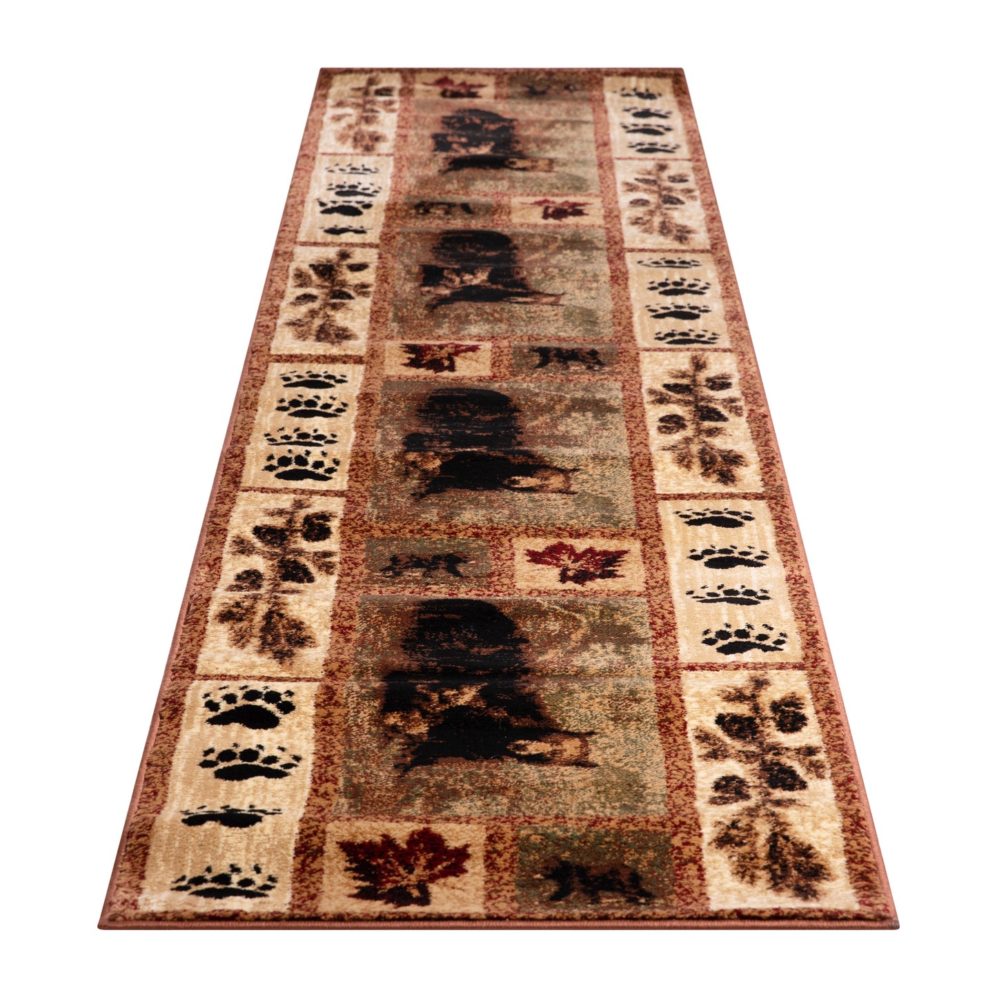 2x11 Brown Bear-Cubs Area Rug OKR-RG113-211-BN-GG