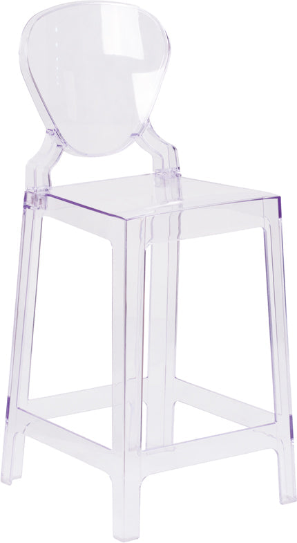 Tear Back Ghost Counter Stool OW-TEARBACK-24-GG