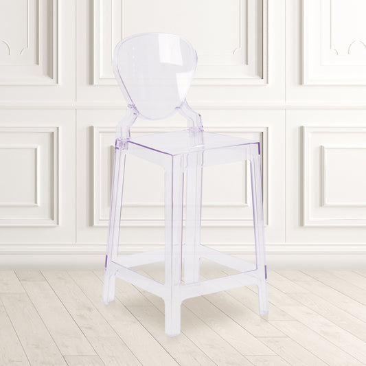 Tear Back Ghost Counter Stool OW-TEARBACK-24-GG