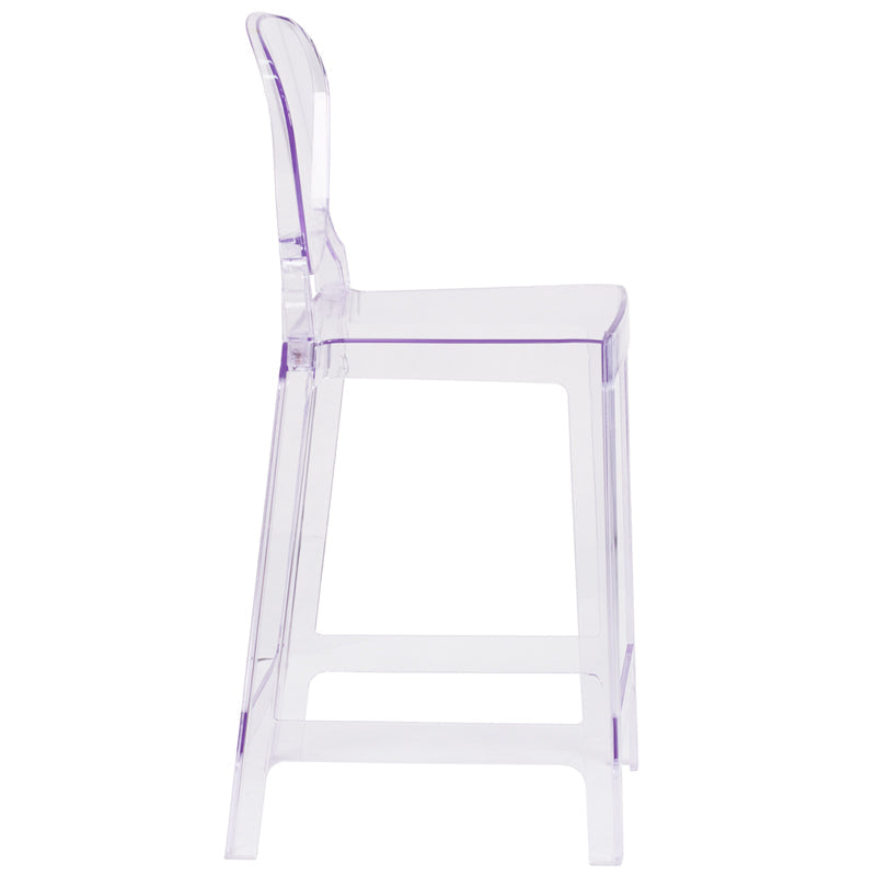 Tear Back Ghost Counter Stool OW-TEARBACK-24-GG