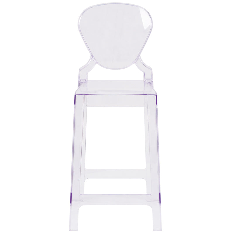 Tear Back Ghost Counter Stool OW-TEARBACK-24-GG