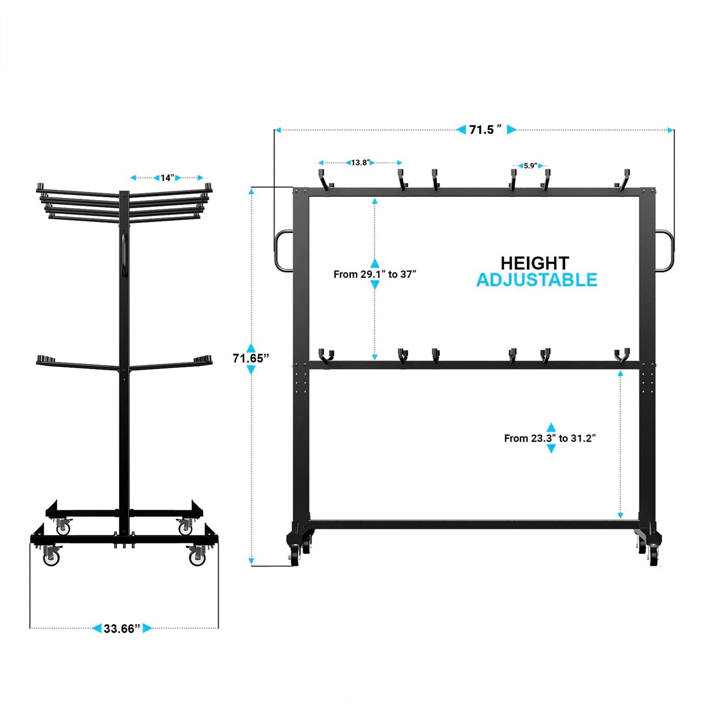 Black Large Chair/Table Dolly QIN-SHD245425-GG