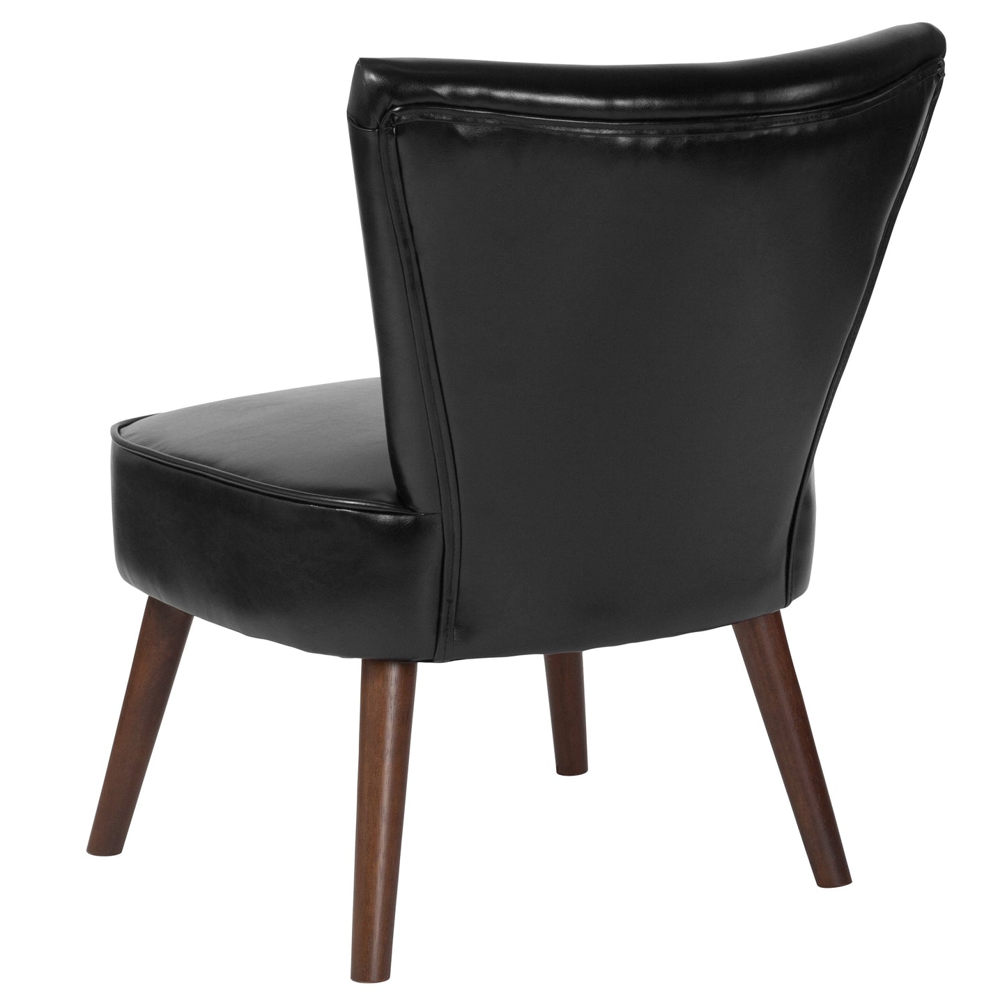 Black Leather Retro Chair QY-A02-BK-GG