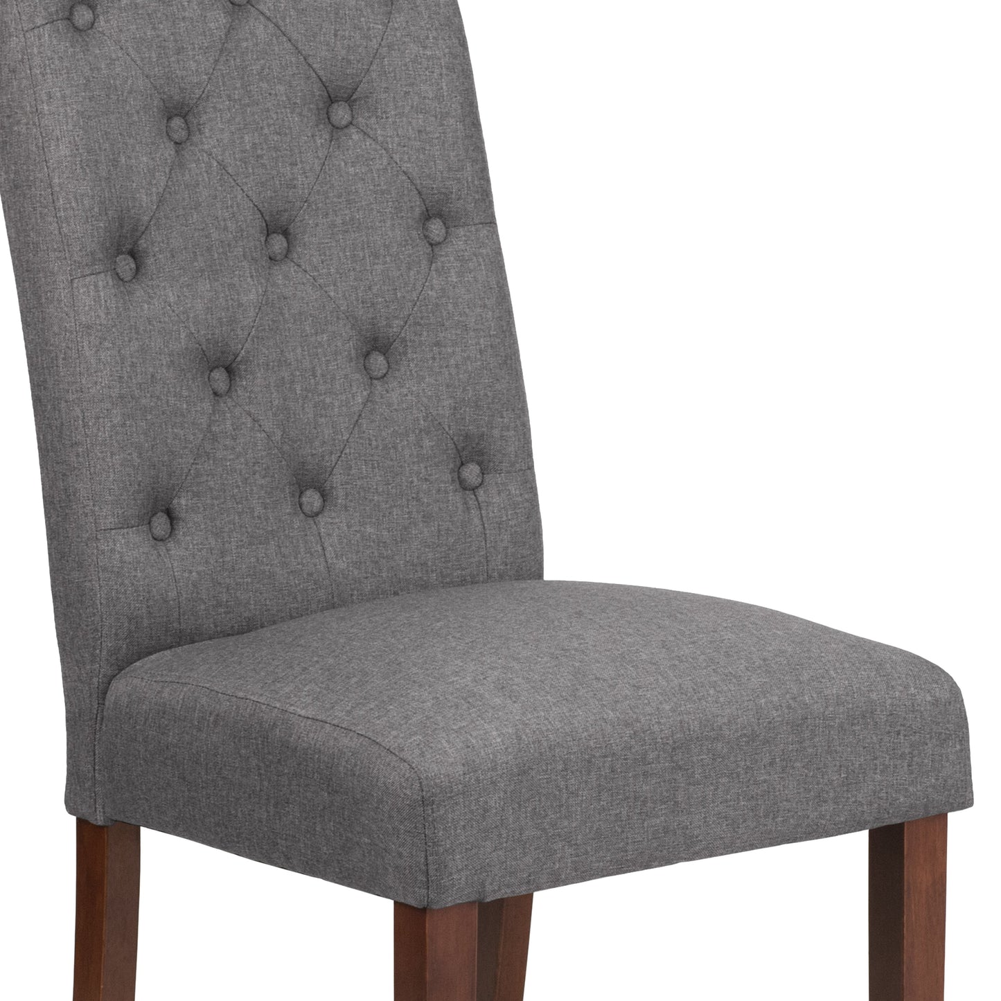 Gray Fabric Parsons Chair QY-A18-9325-GY-GG