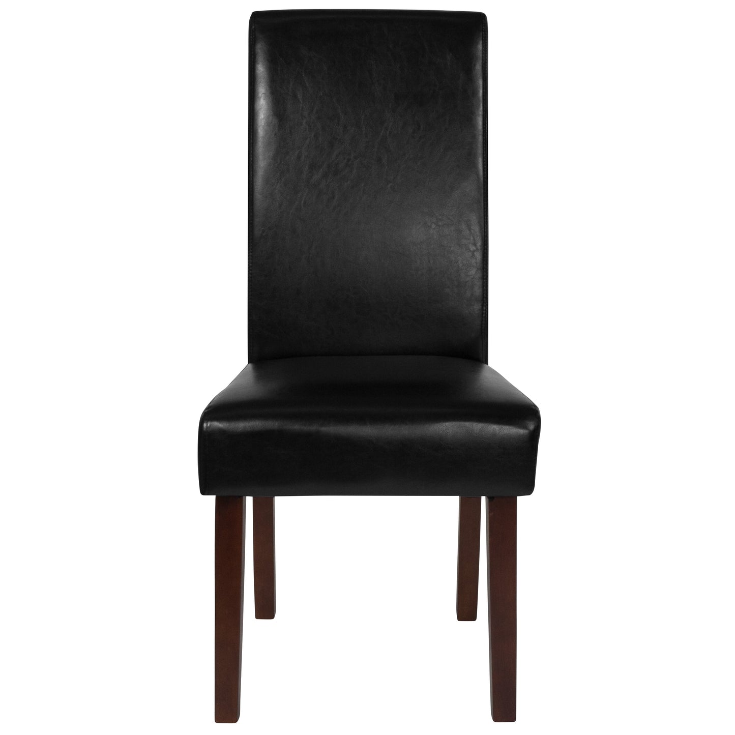 Black Leather Parsons Chair QY-A37-9061-BKL-GG