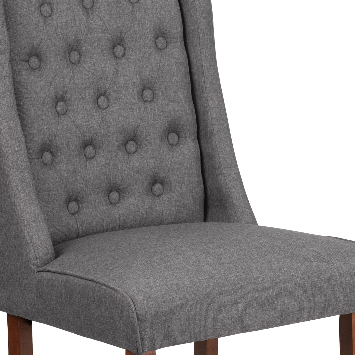 Gray Fabric Parsons Chair QY-A91-GY-GG