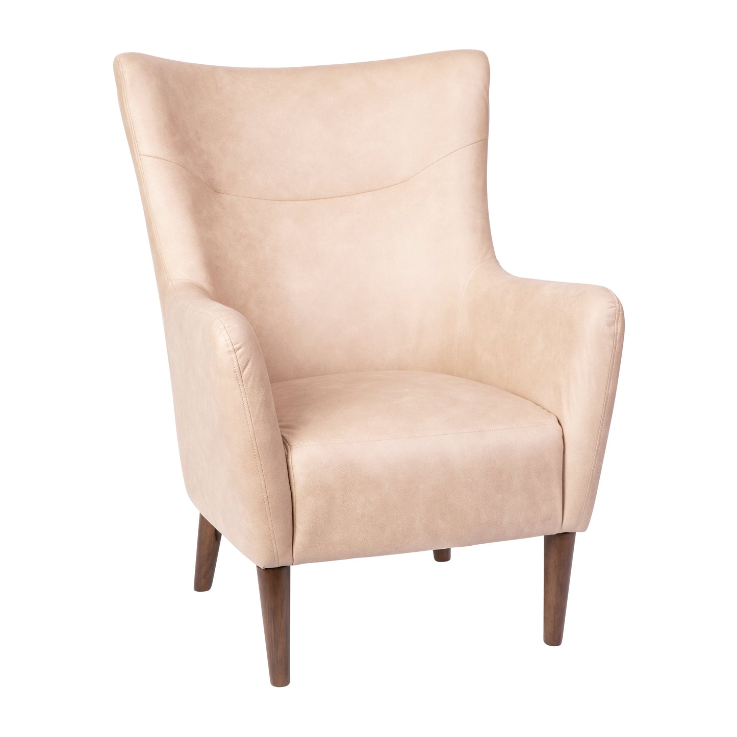 Lt Brown Wingback Accent Chair QY-B235-LTBR-GG