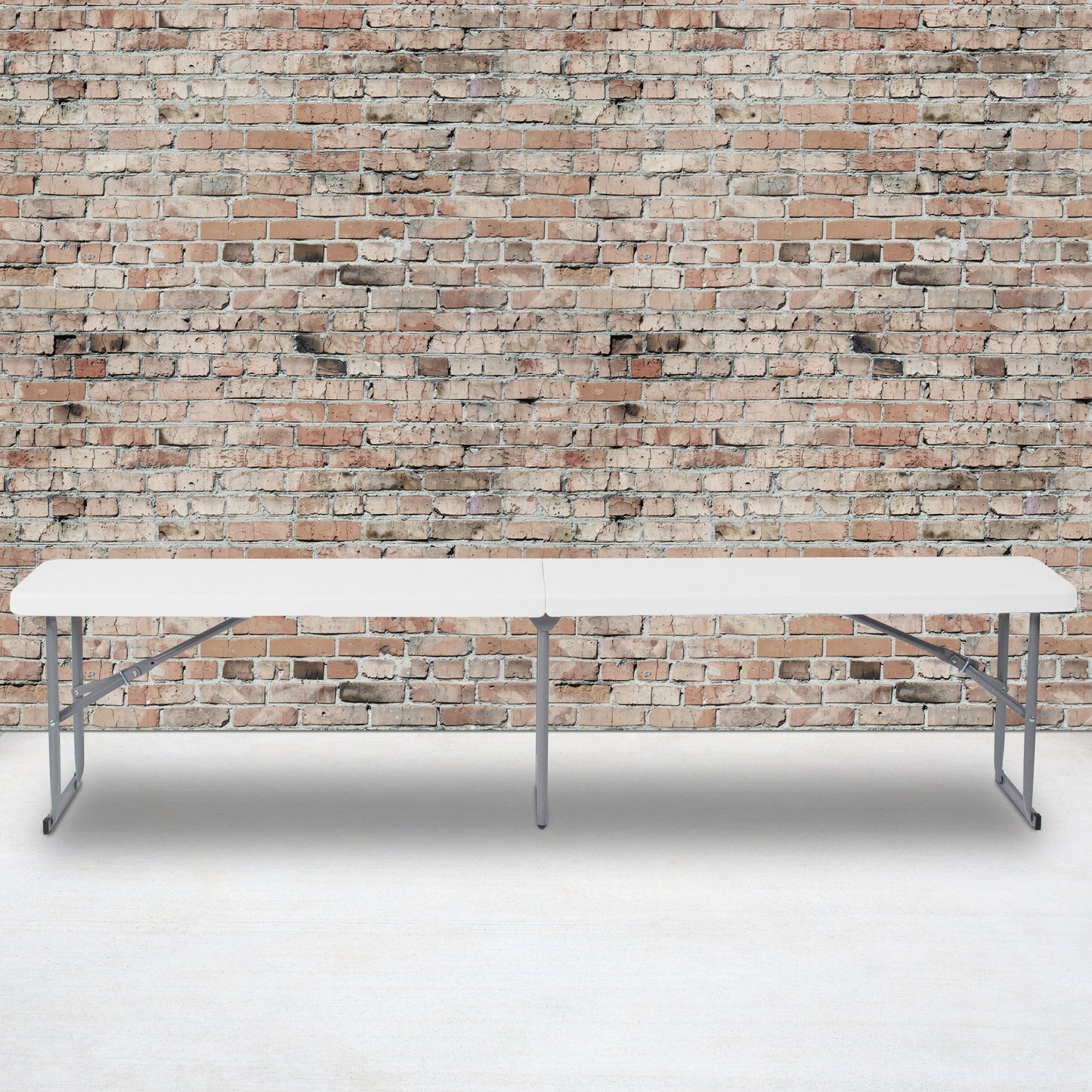 10.25x71 White Folding Bench RB-1172FH-GG