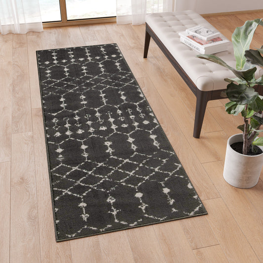 2x6 Dark Gray & Ivory Area Rug RC-CR19-1330-26-GR-GG