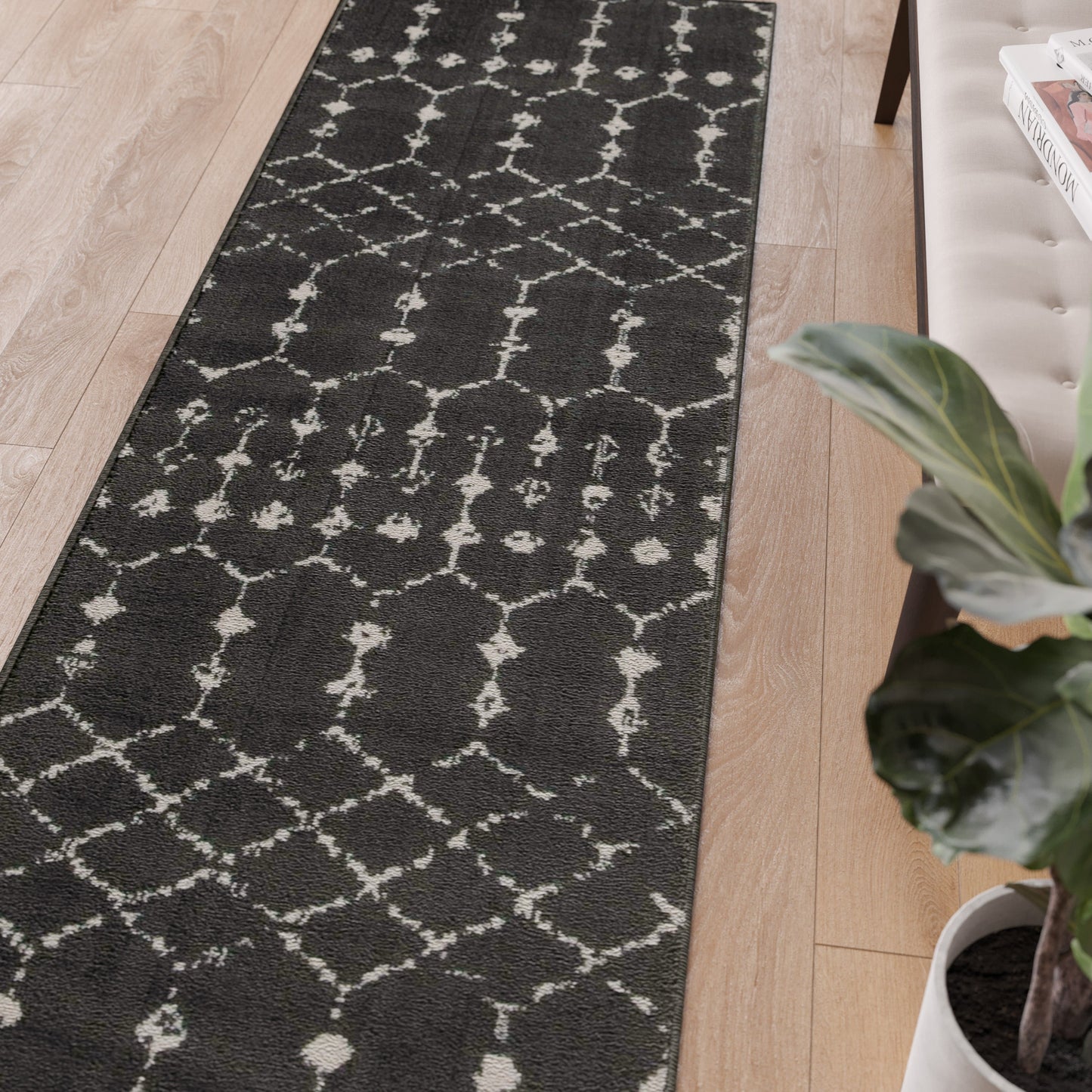 2x6 Dark Gray & Ivory Area Rug RC-CR19-1330-26-GR-GG