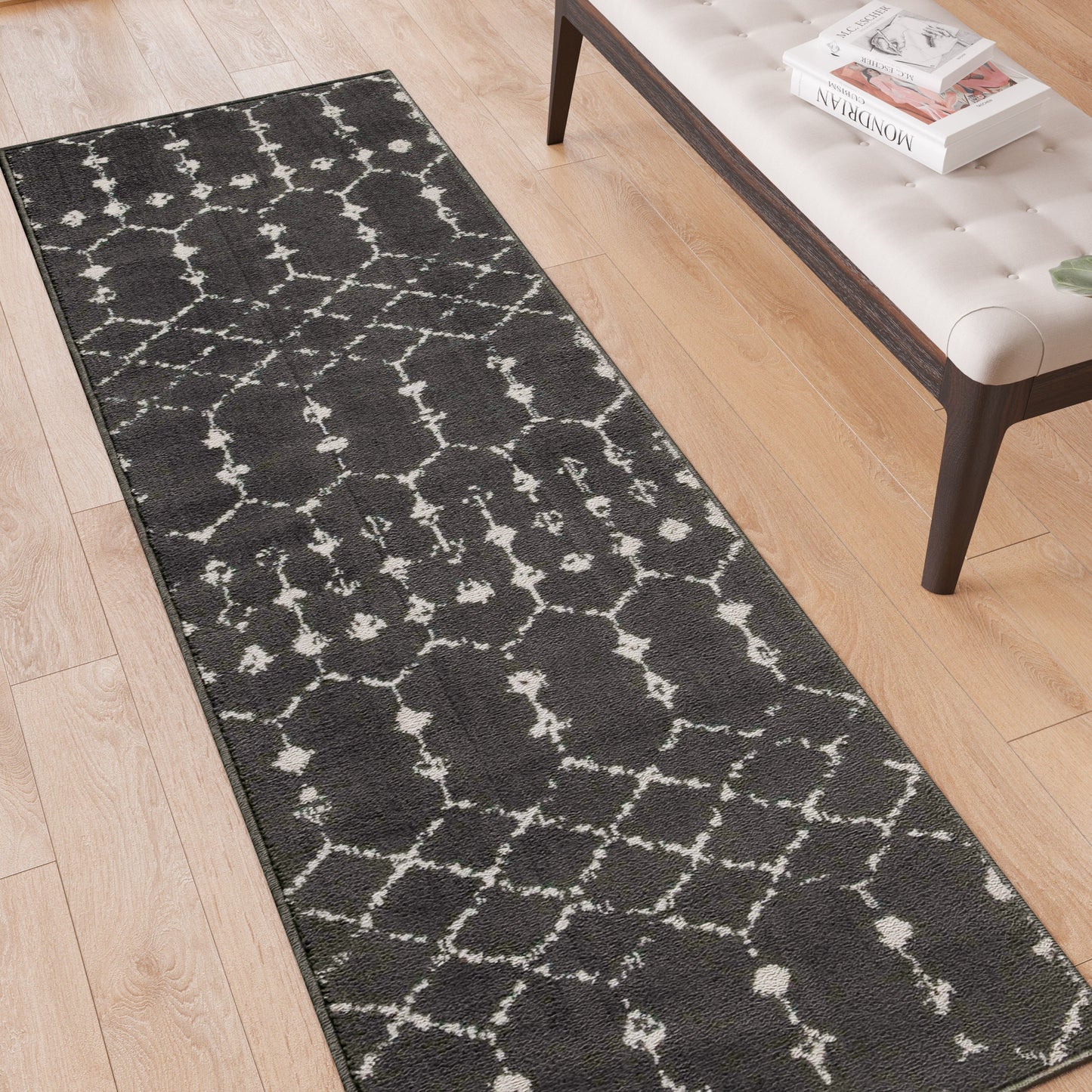 2x6 Dark Gray & Ivory Area Rug RC-CR19-1330-26-GR-GG