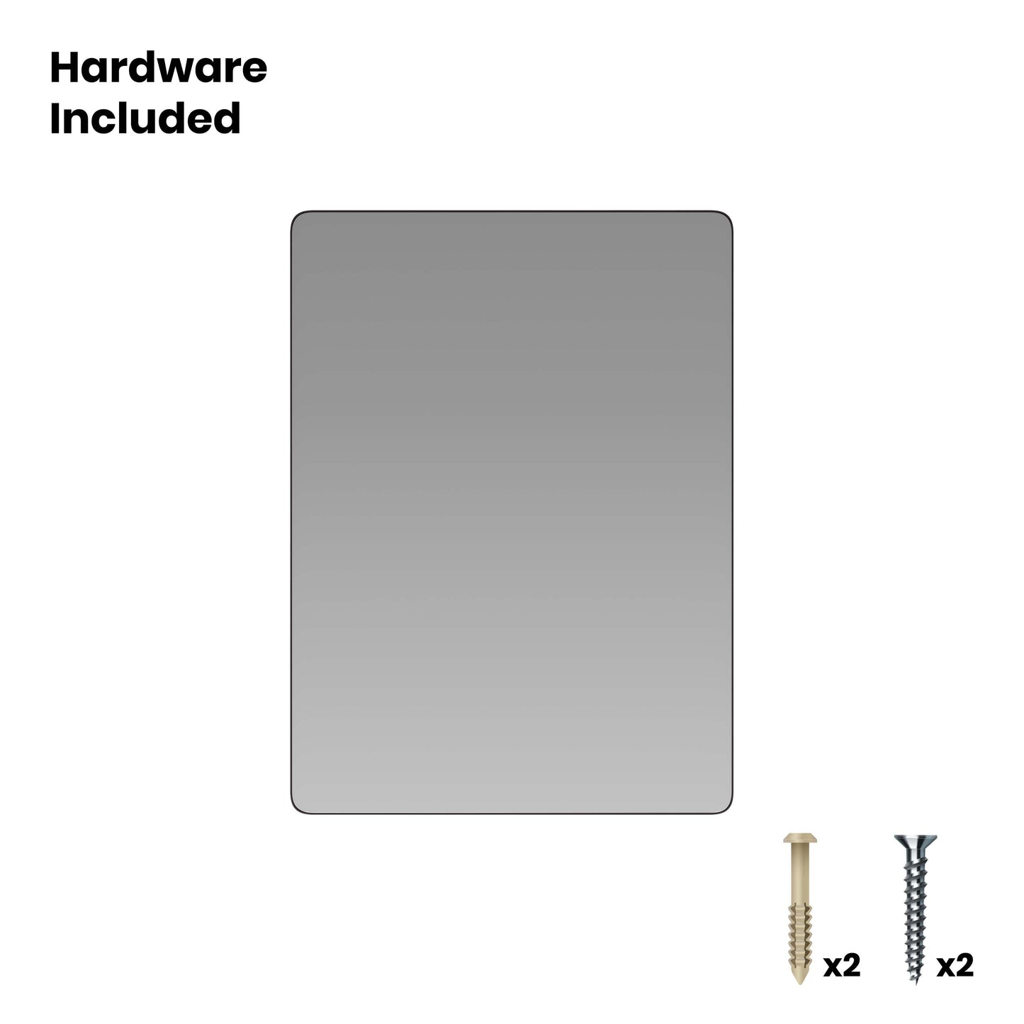 Black 22" x 30" Wall Mirror RH-M001-SRC5676MB-BK-GG