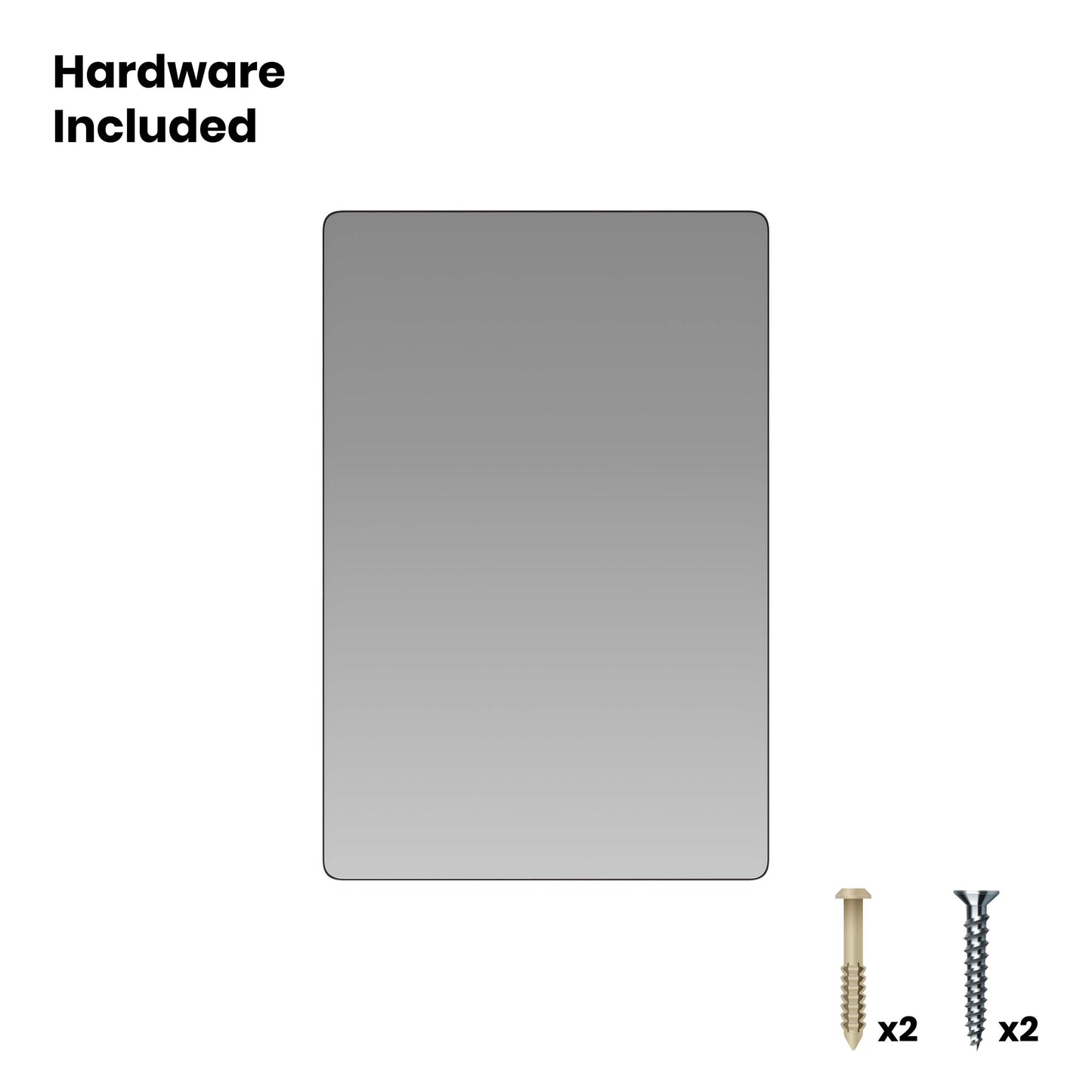 Black 24" x 36" Wall Mirror RH-M001-SRC6191MB-BK-GG