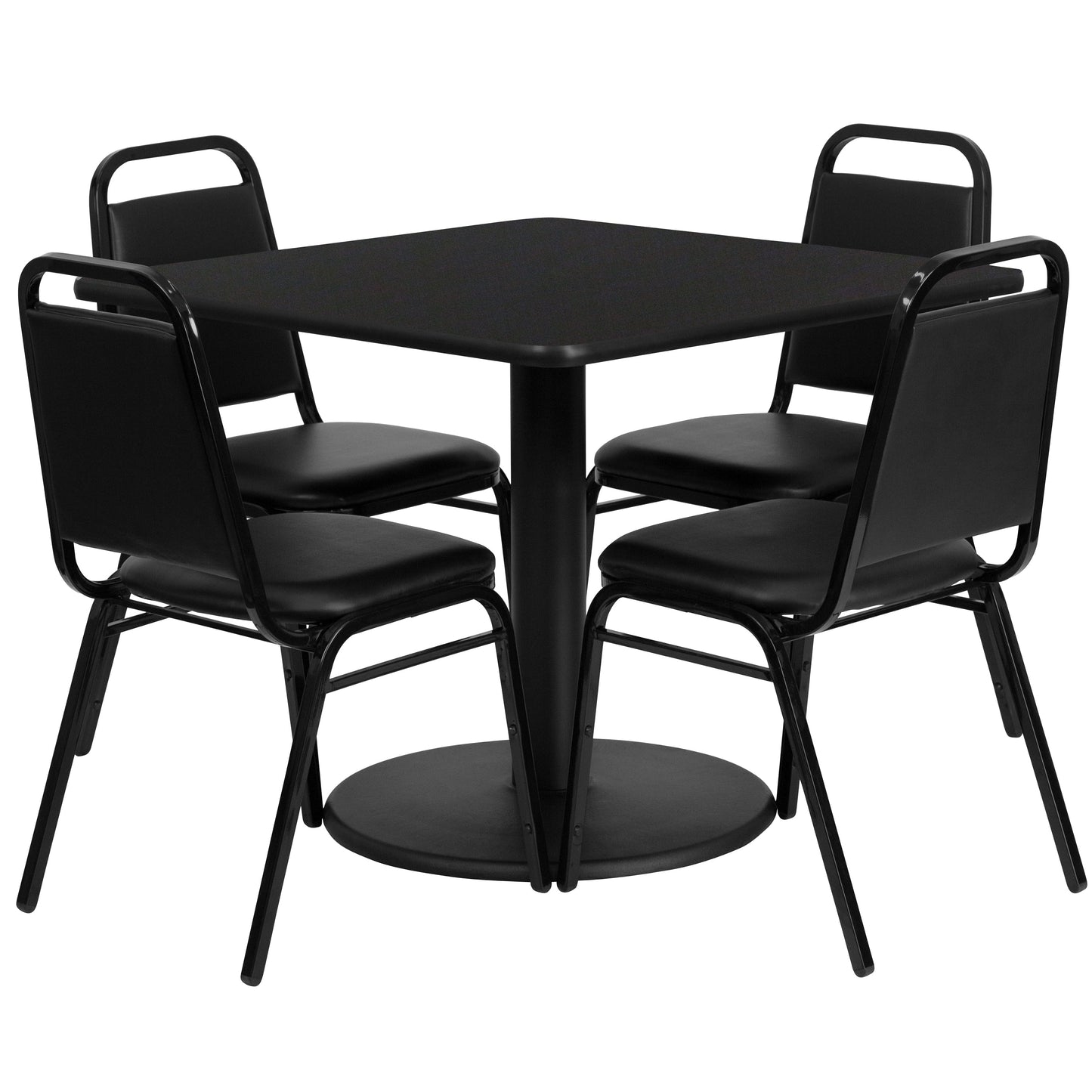 36SQ BK Table-Banquet Chair RSRB1009-GG