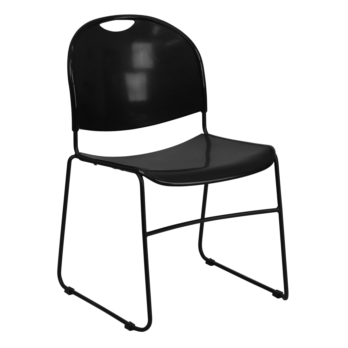 Black Stack Chair-Black Frame RUT-188-BK-GG