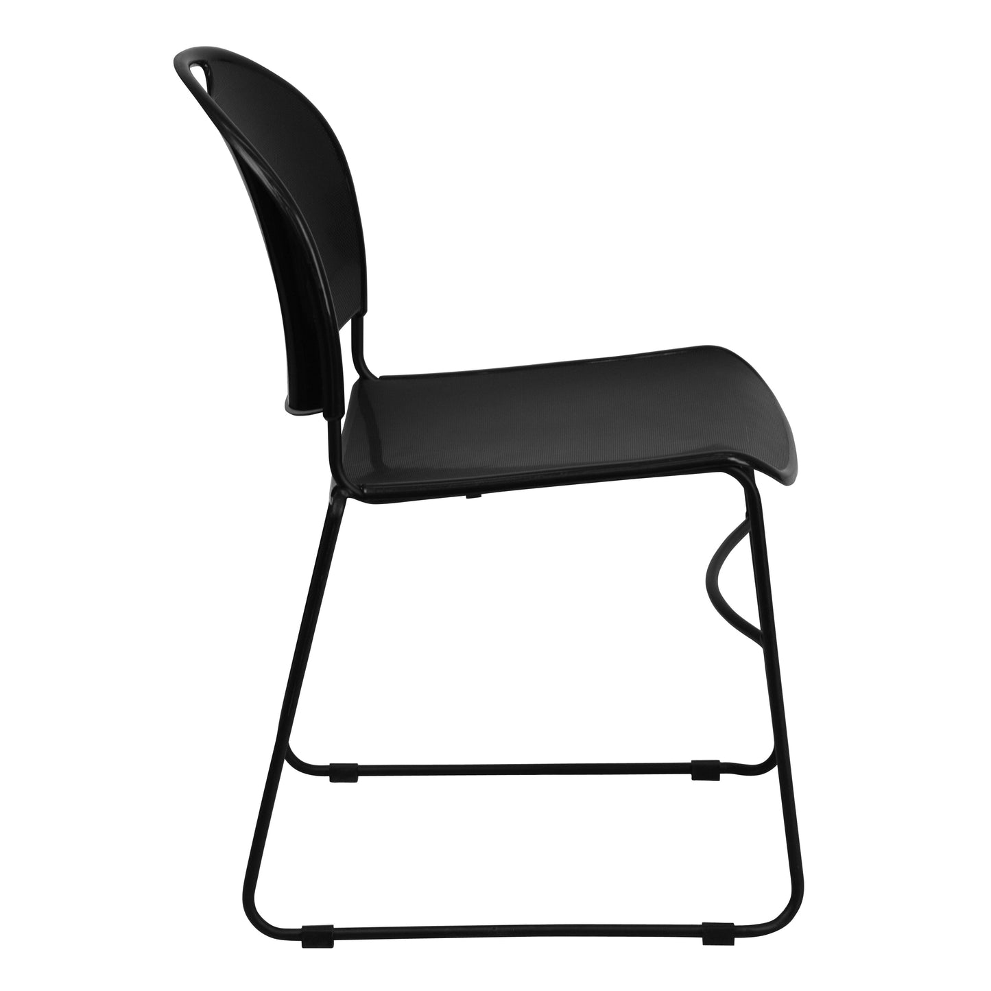 Black Stack Chair-Black Frame RUT-188-BK-GG