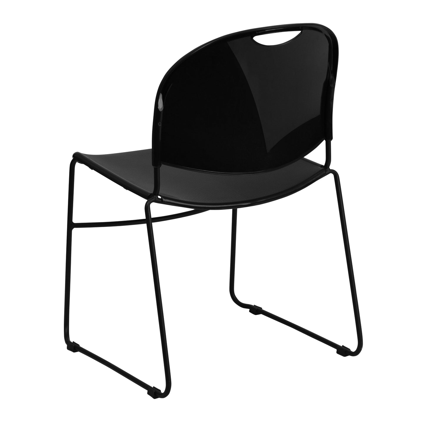 Black Stack Chair-Black Frame RUT-188-BK-GG