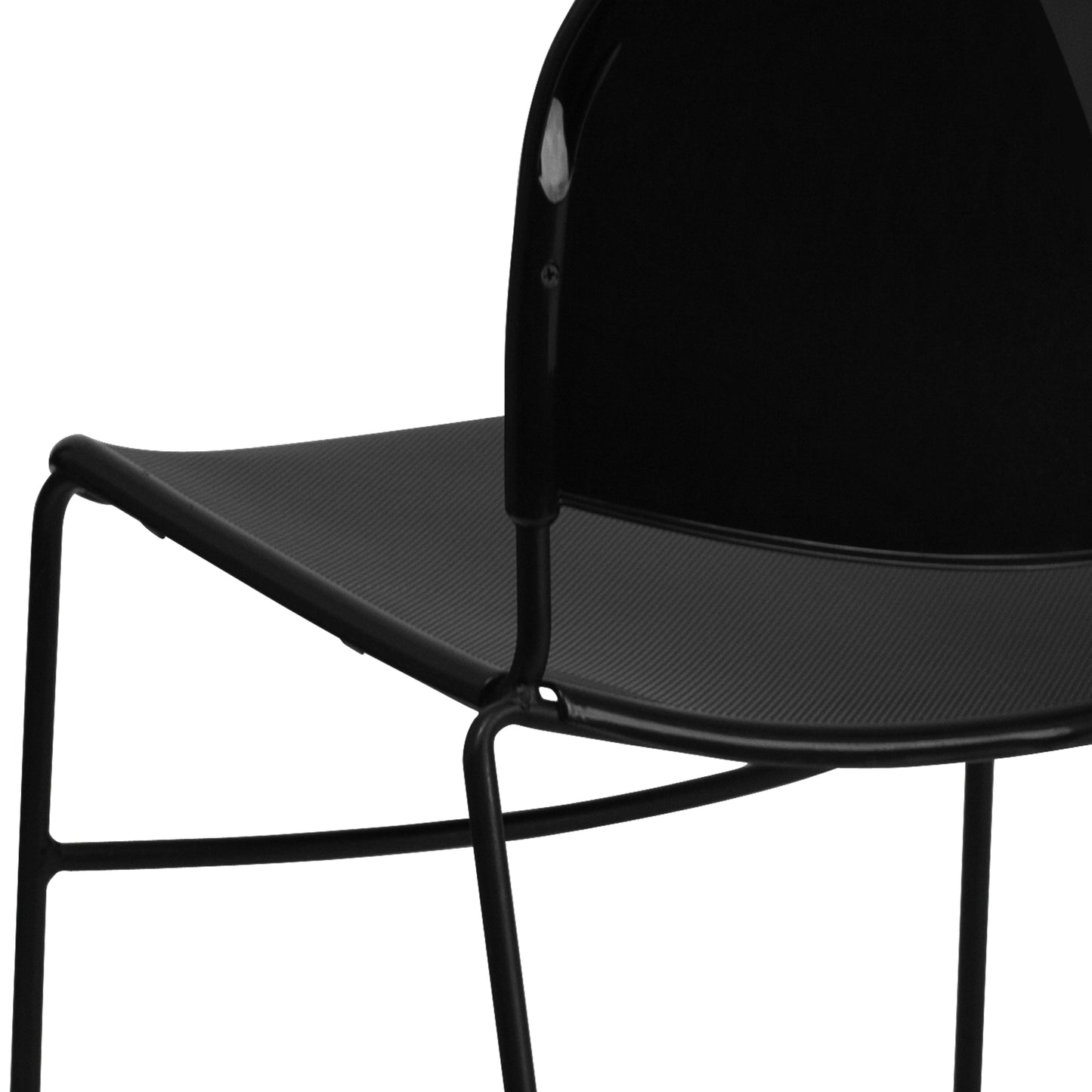 Black Stack Chair-Black Frame RUT-188-BK-GG