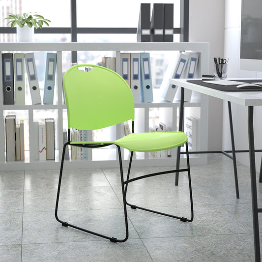 Green Plastic Stack Chair RUT-188-GN-GG