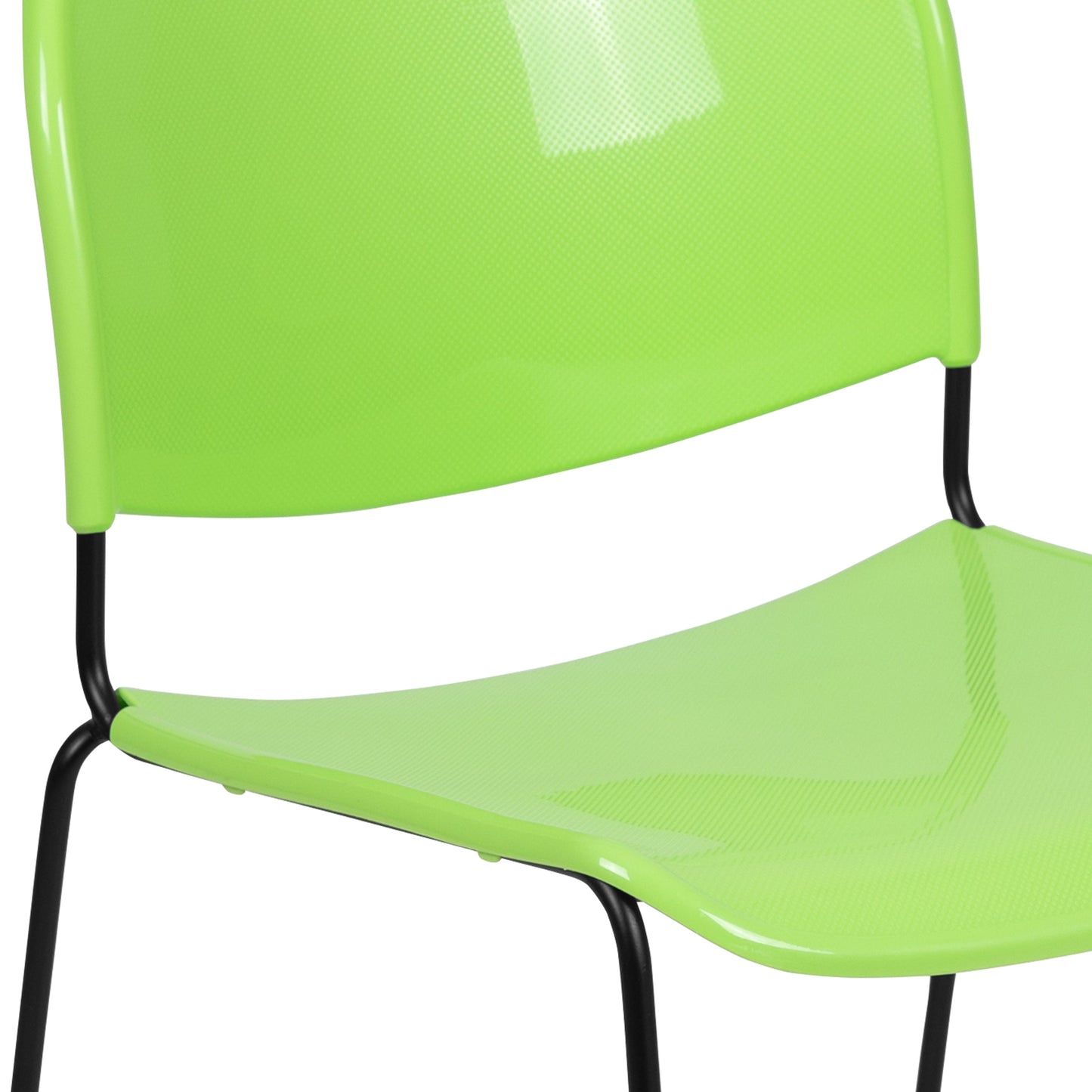 Green Plastic Stack Chair RUT-188-GN-GG