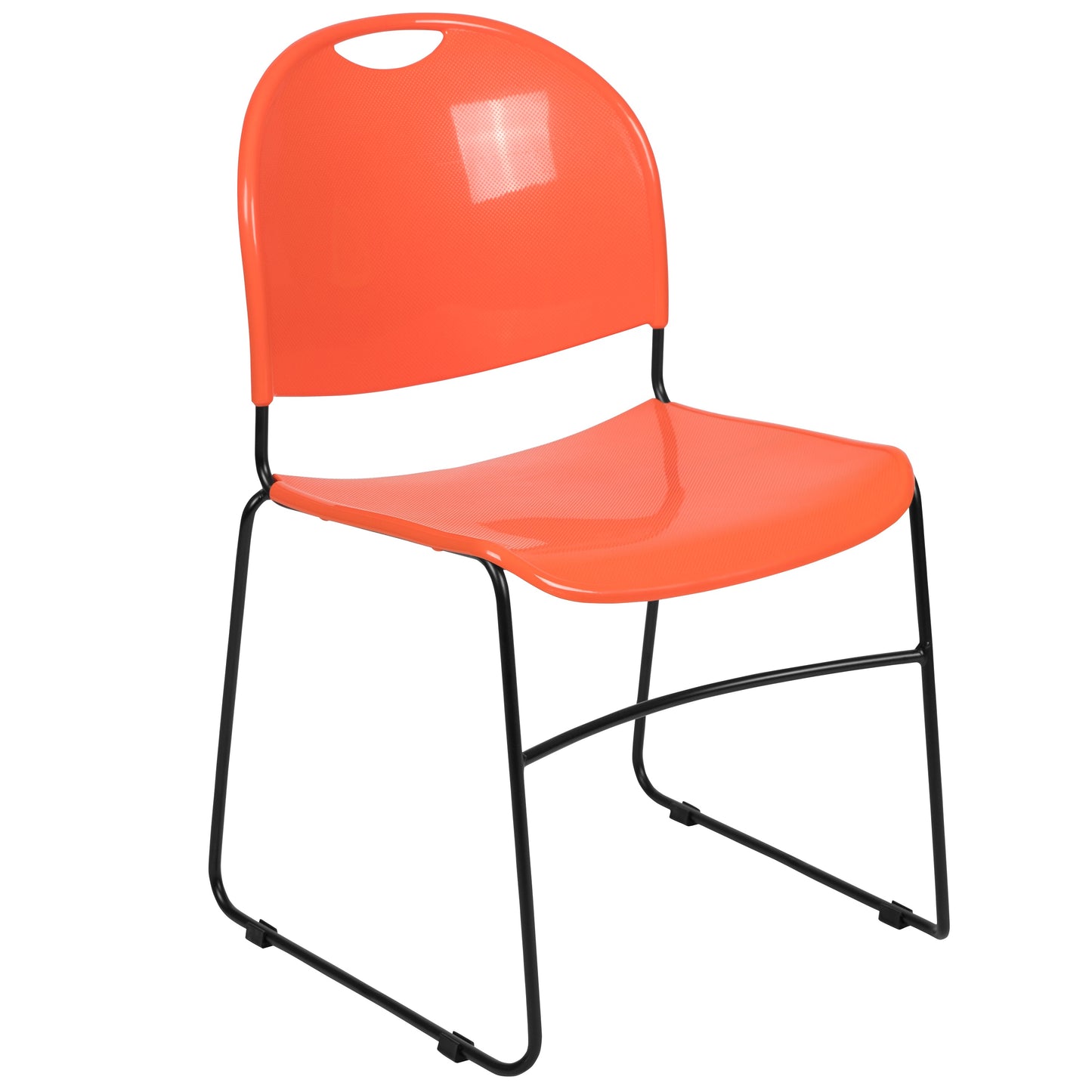 Orange Plastic Stack Chair RUT-188-OR-GG