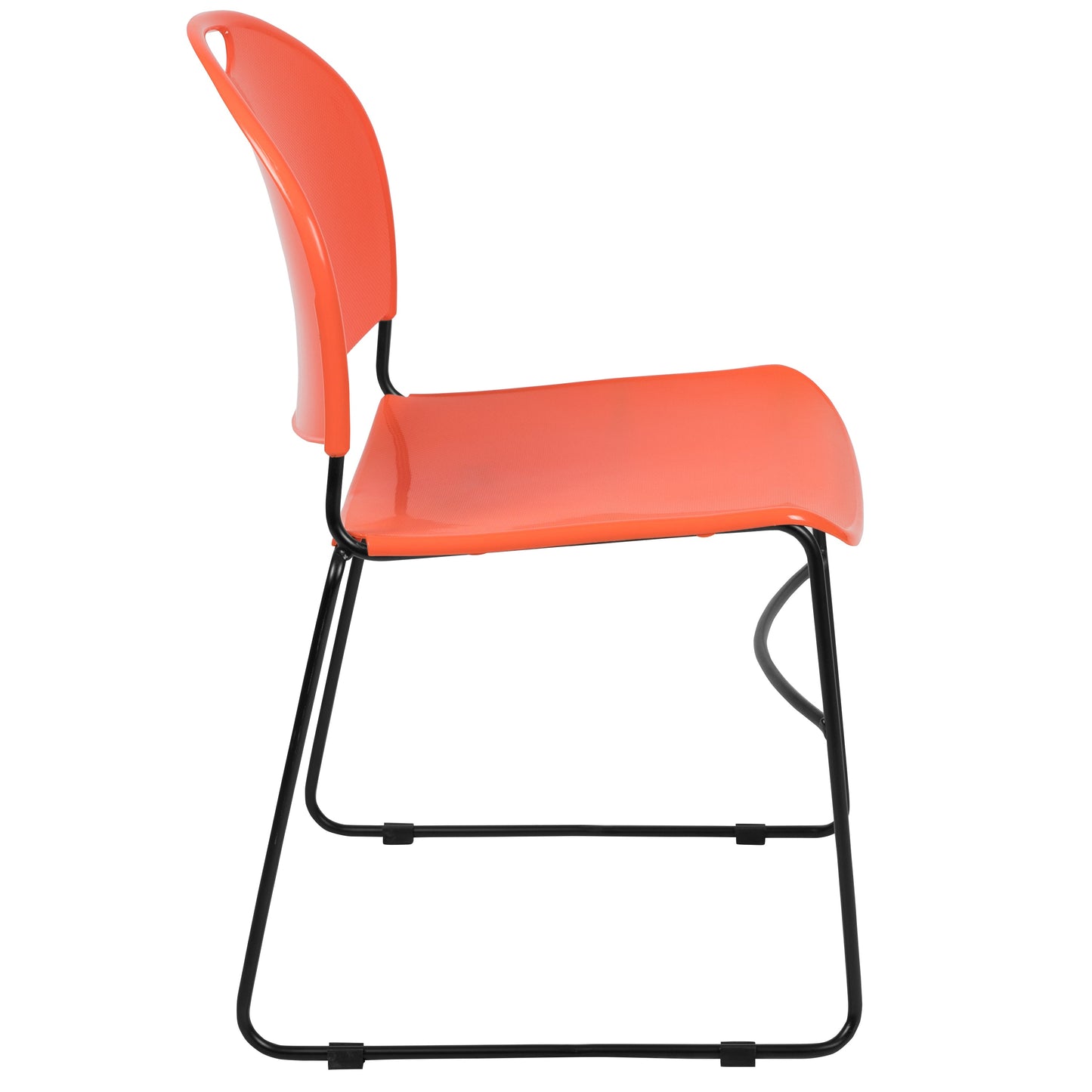 Orange Plastic Stack Chair RUT-188-OR-GG