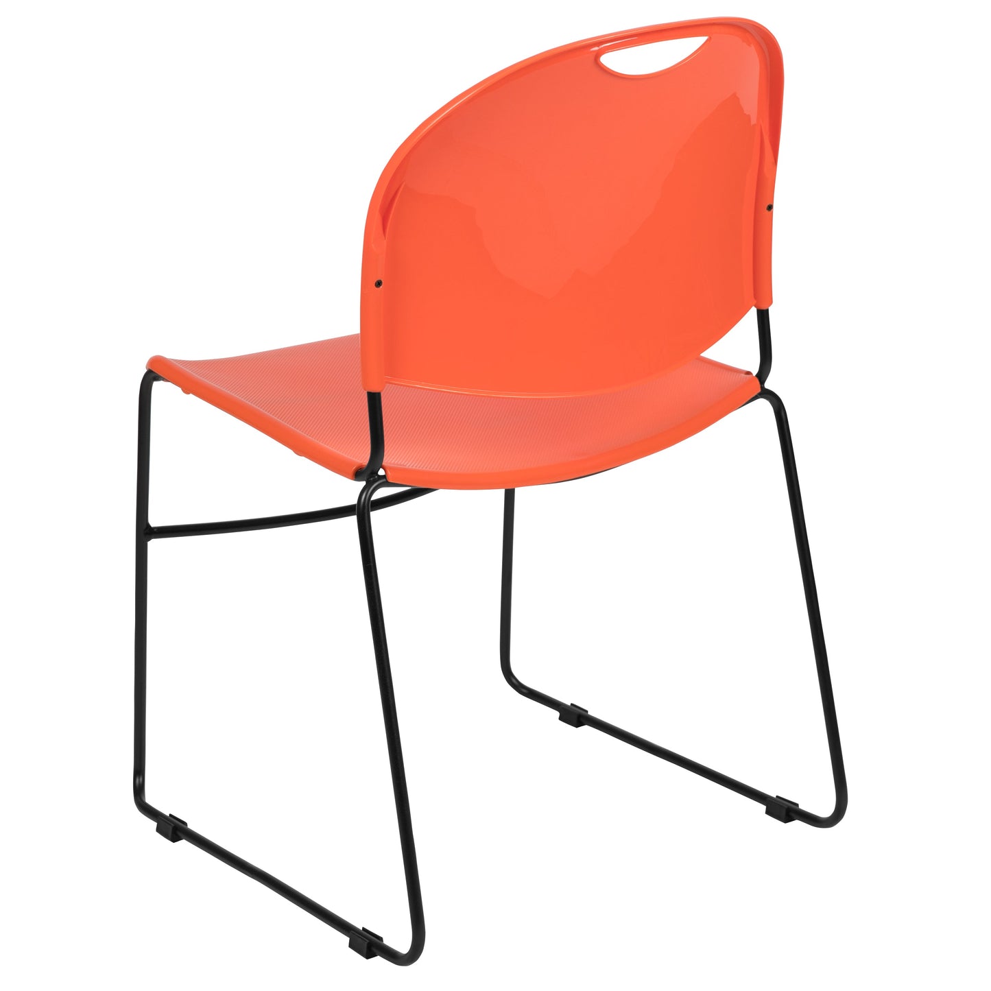 Orange Plastic Stack Chair RUT-188-OR-GG