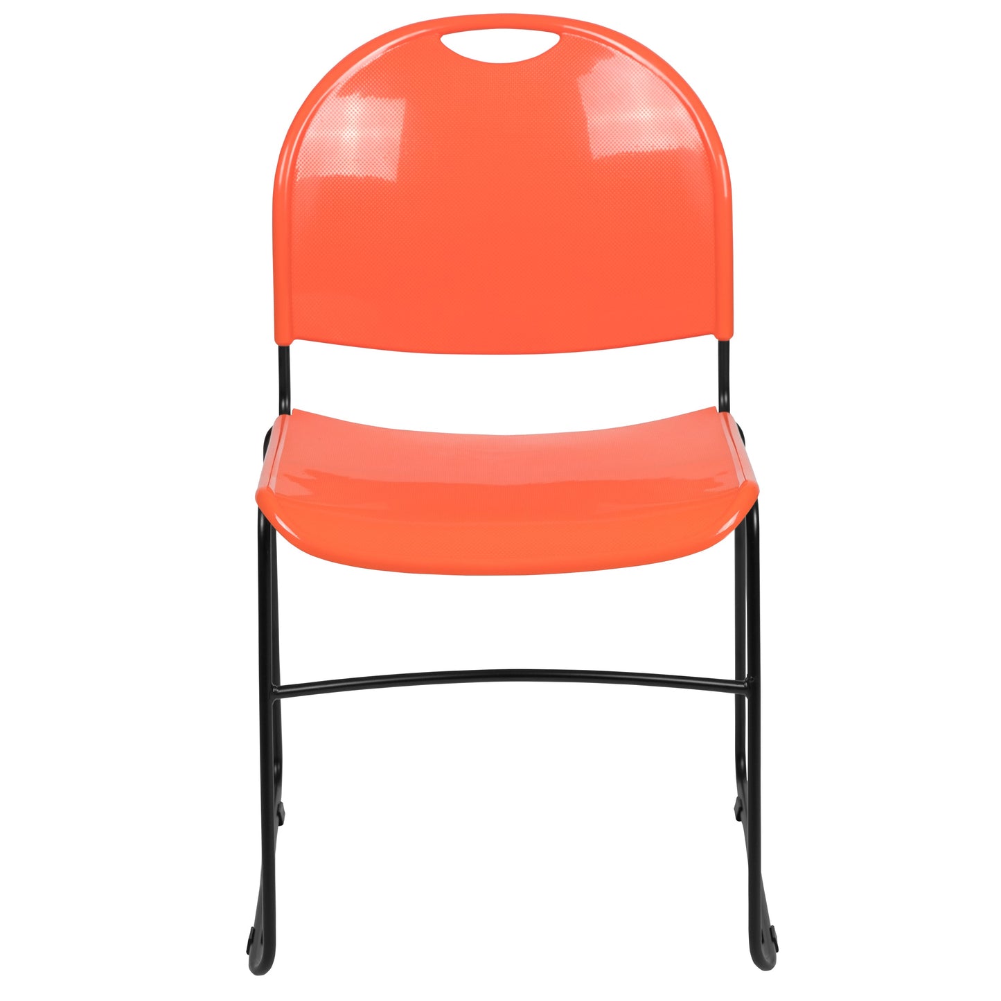 Orange Plastic Stack Chair RUT-188-OR-GG