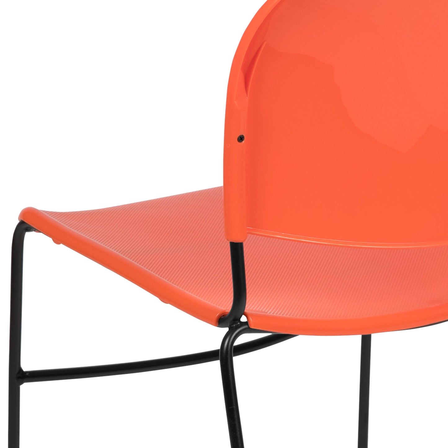 Orange Plastic Stack Chair RUT-188-OR-GG