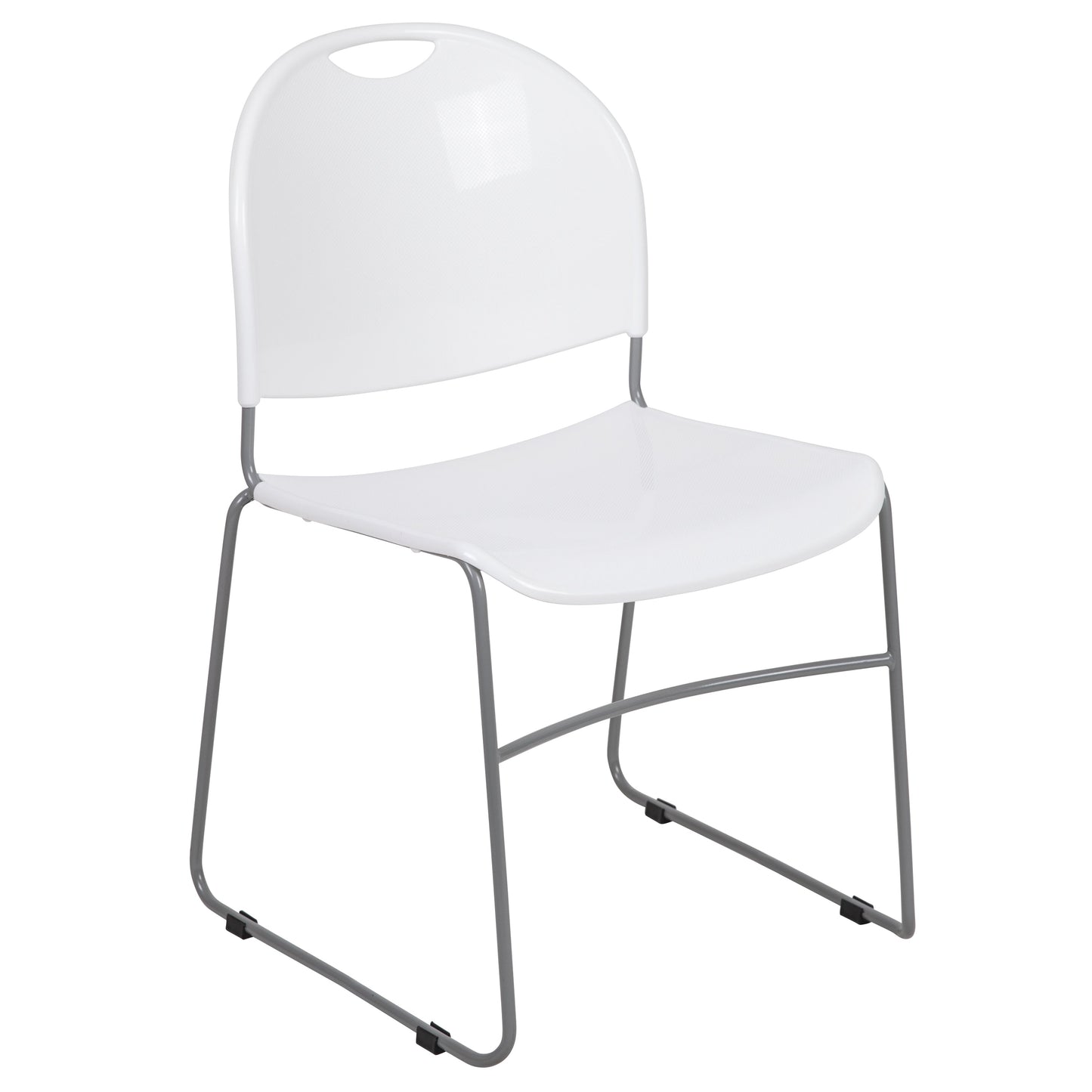 White Plastic Stack Chair RUT-188-WH-GG