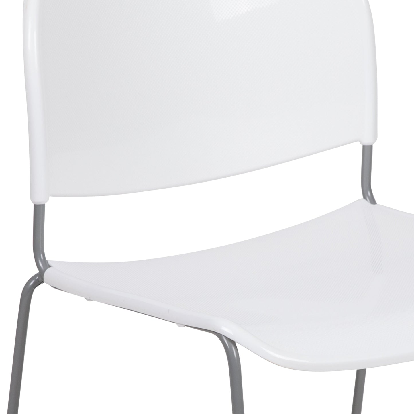 White Plastic Stack Chair RUT-188-WH-GG