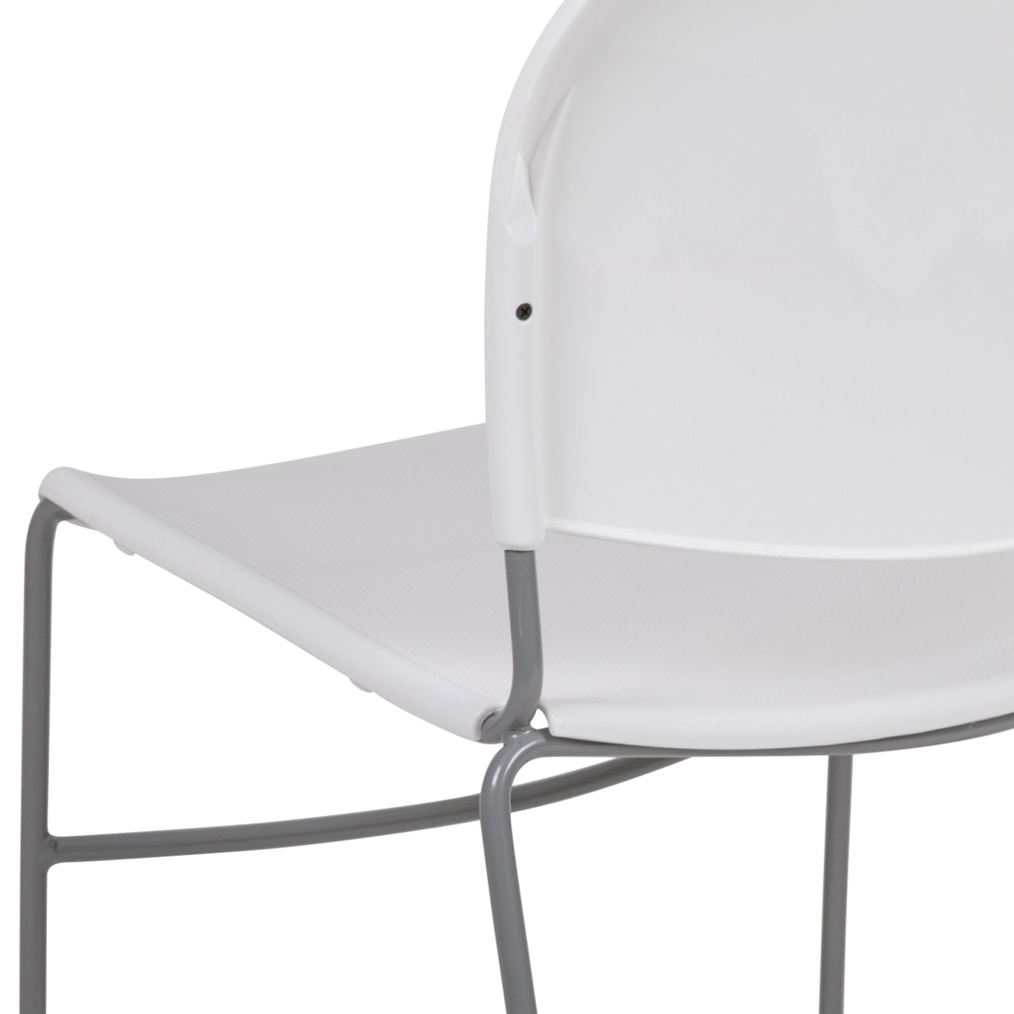 White Plastic Stack Chair RUT-188-WH-GG