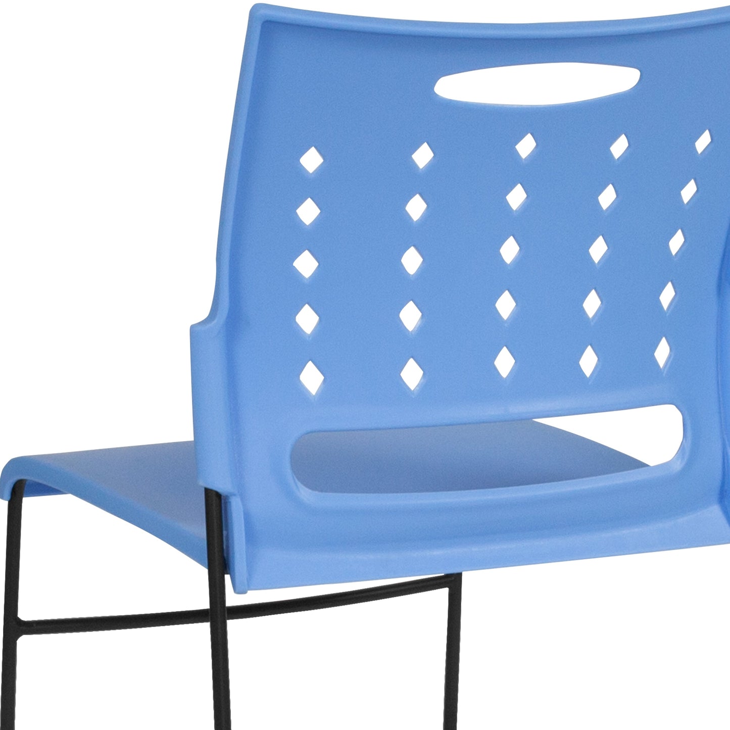 Blue Plastic Stack Chair RUT-2-BL-GG