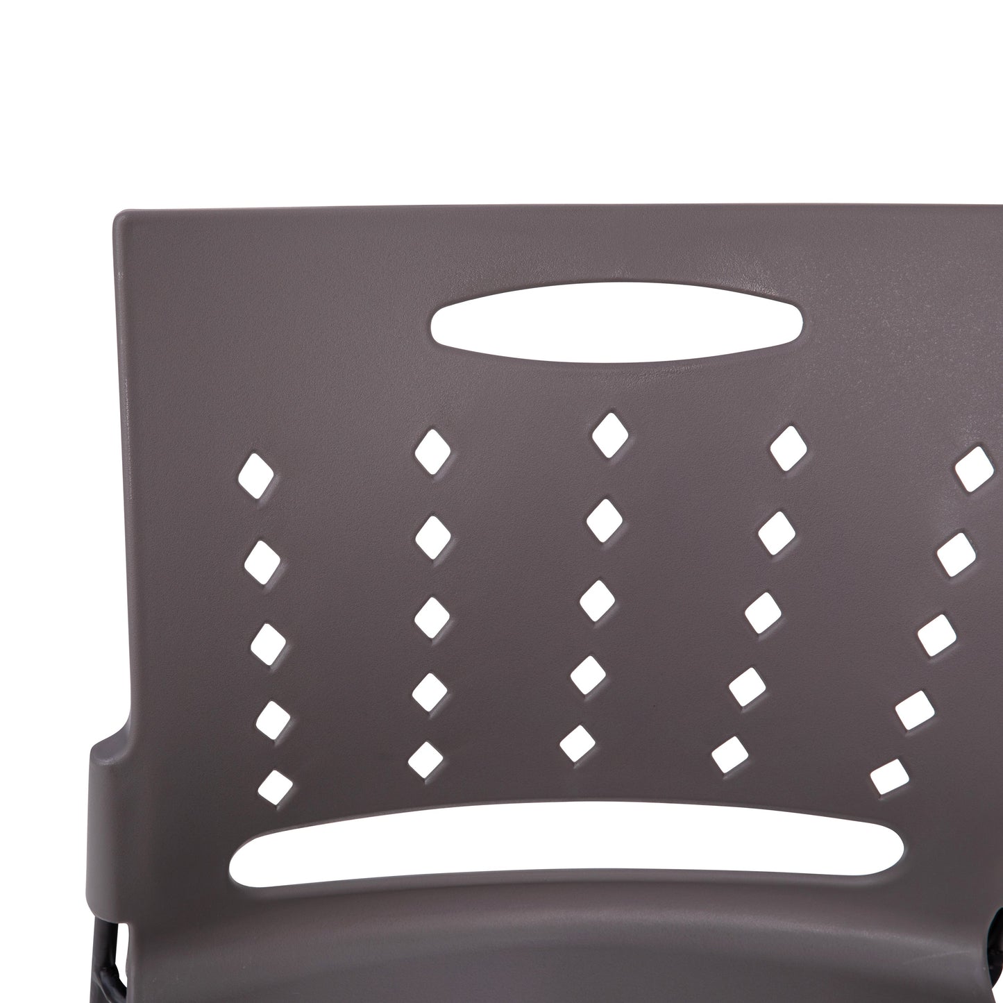 Gray Plastic Stack Chair RUT-2-GY-BK-GG