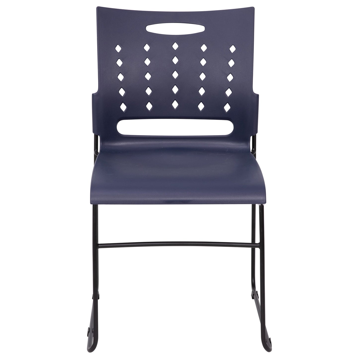 Navy Plastic Stack Chair RUT-2-NVY-BK-GG