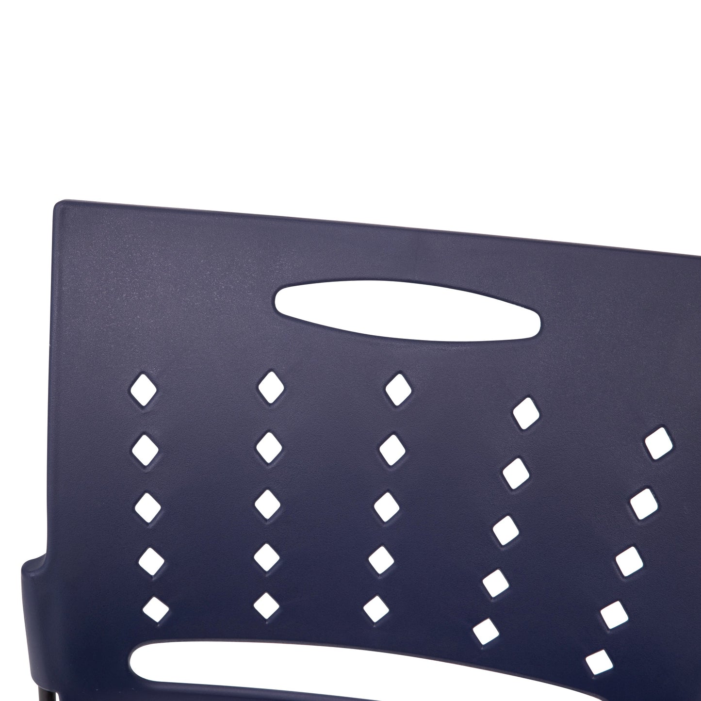 Navy Plastic Stack Chair RUT-2-NVY-BK-GG