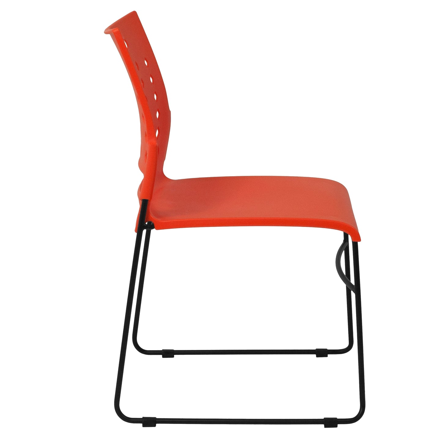 Orange Plastic Stack Chair RUT-2-OR-GG