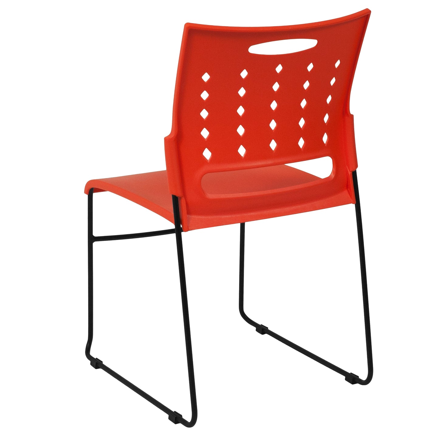 Orange Plastic Stack Chair RUT-2-OR-GG